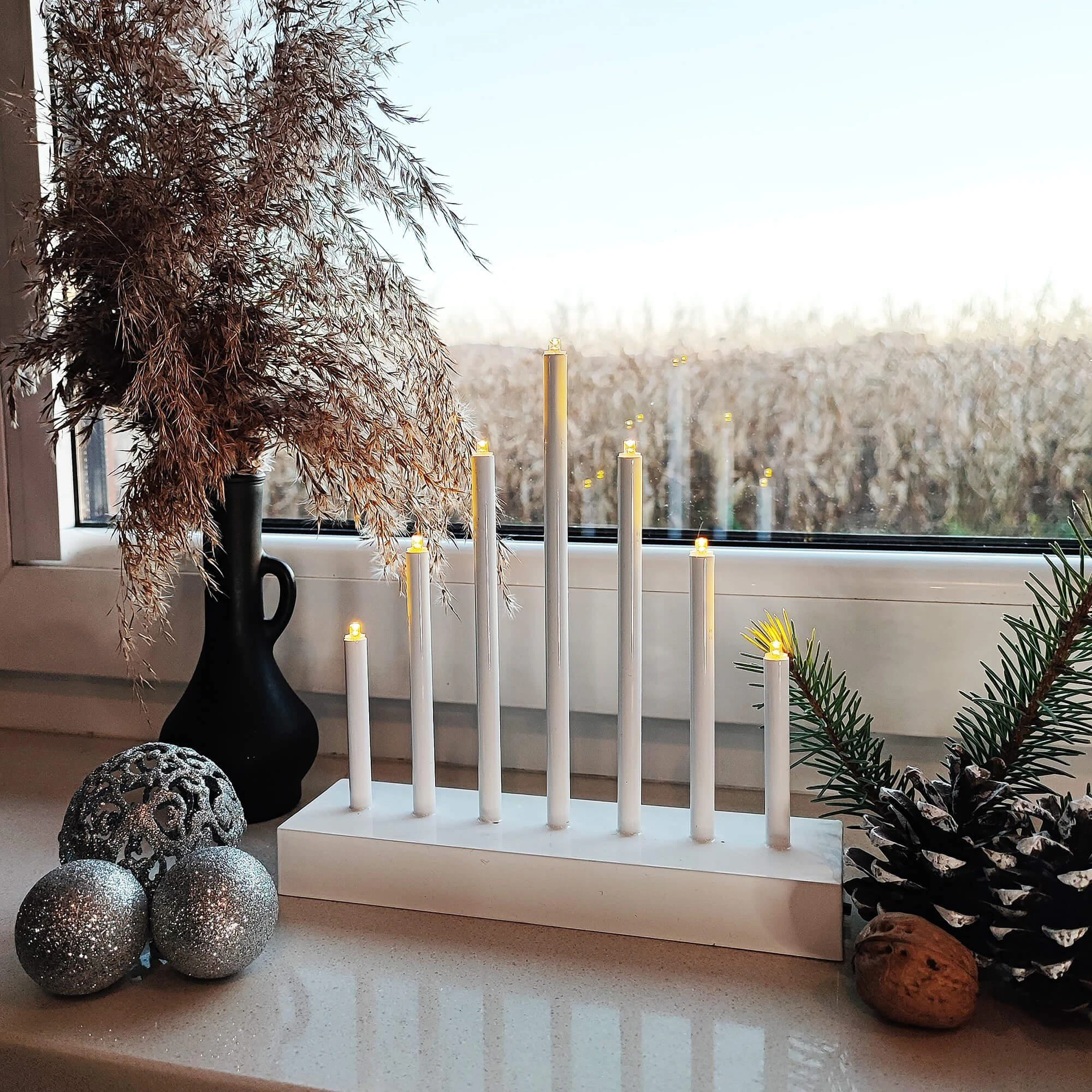 Springos dekoratyvinis LED žvakių stovas CL0851