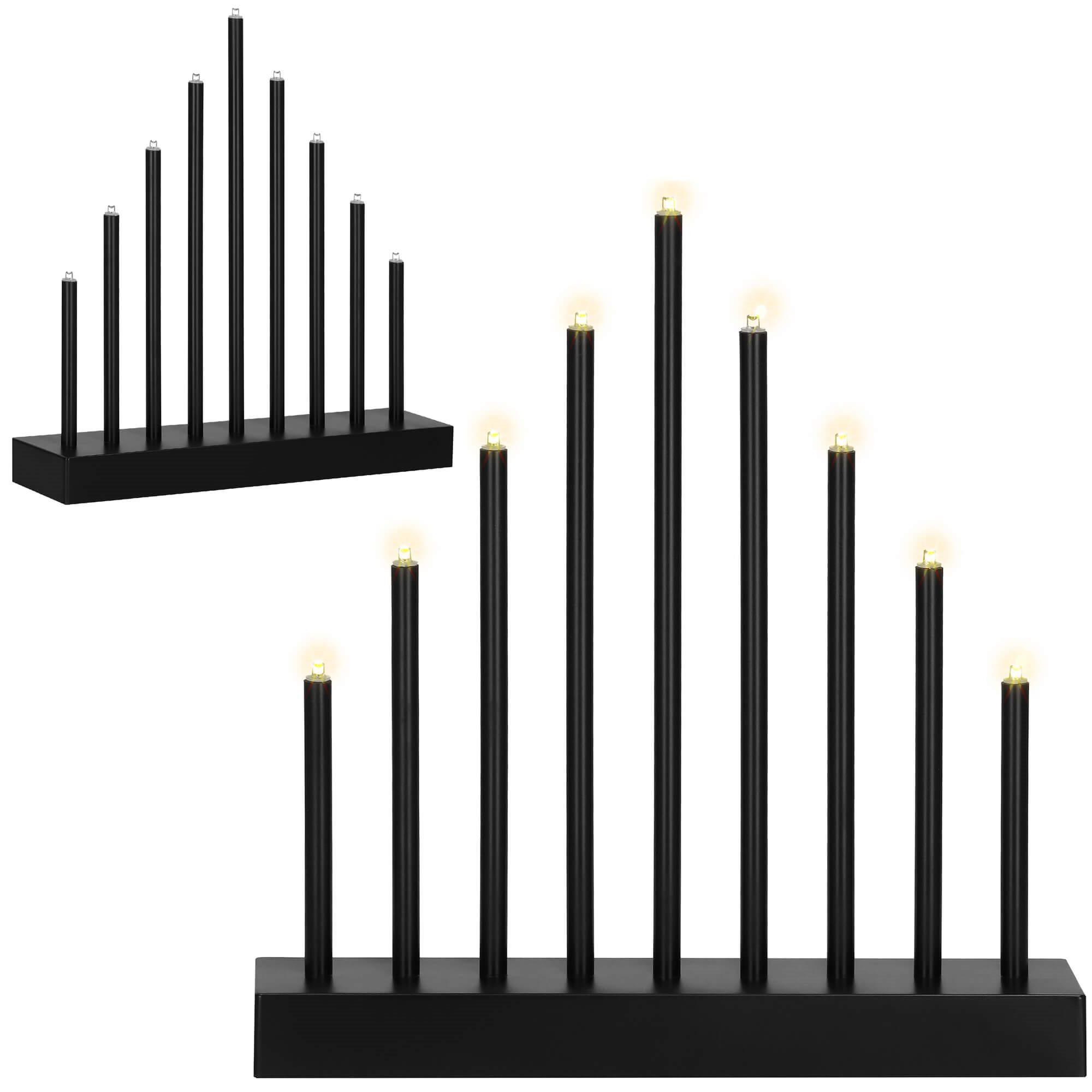 Dekoratyvinis žvakių stovas Springos, 9 LED, šilta balta šviesa