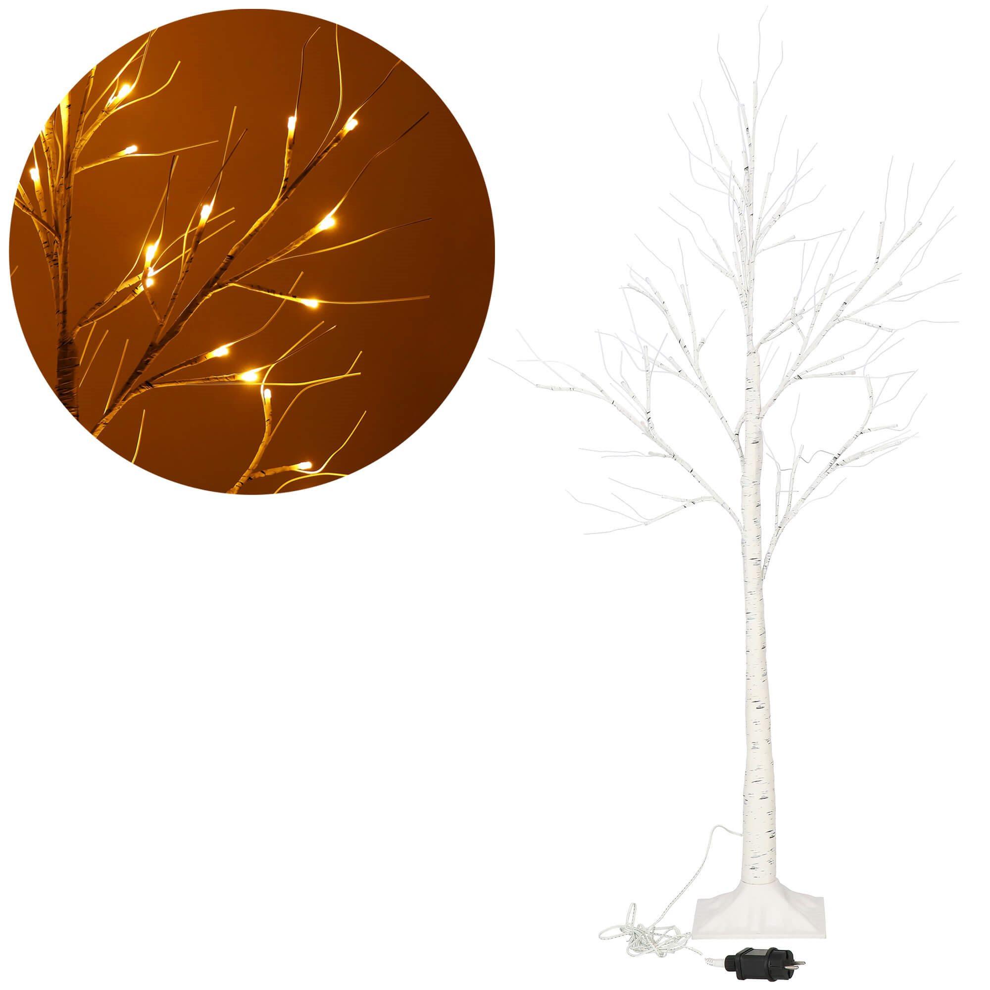Dekoratyvinis beržo imitacijos medis Springos 180 cm su 96 LED