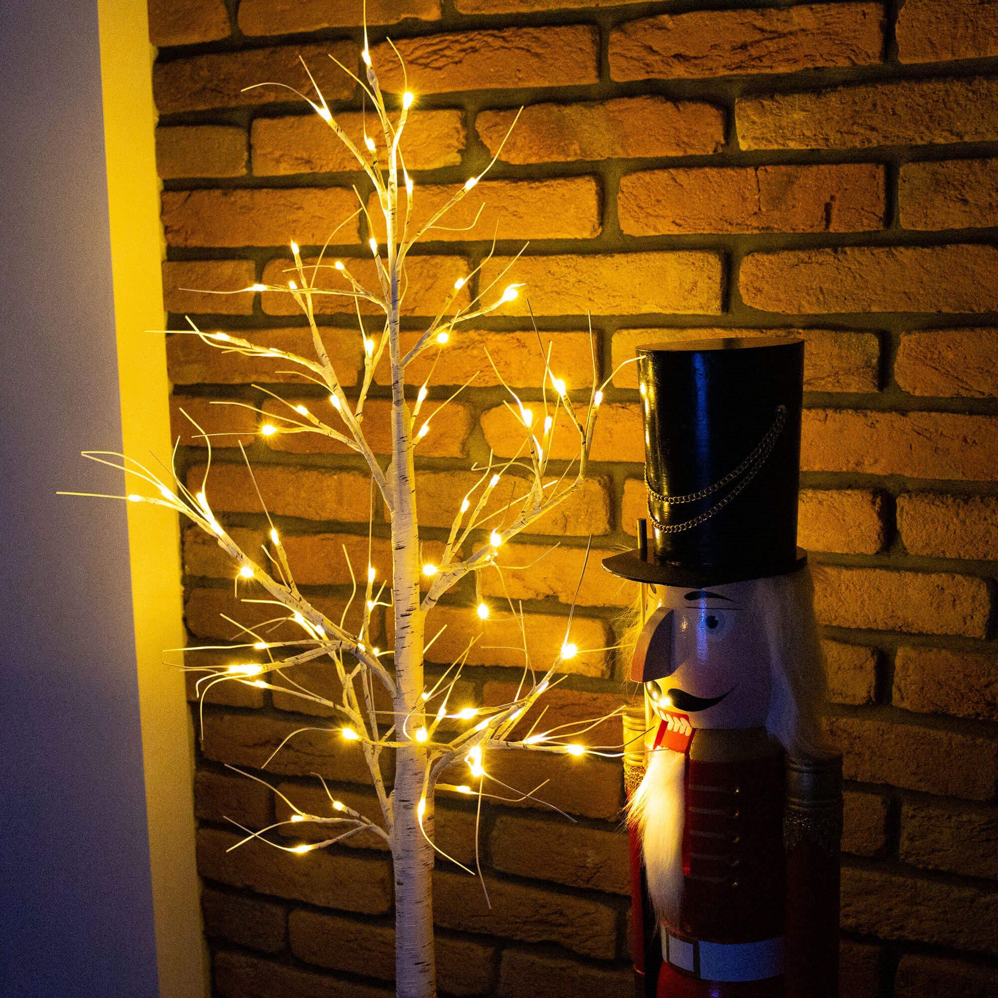 Dekoratyvinis beržo imitacijos medis Springos 180 cm su 96 LED