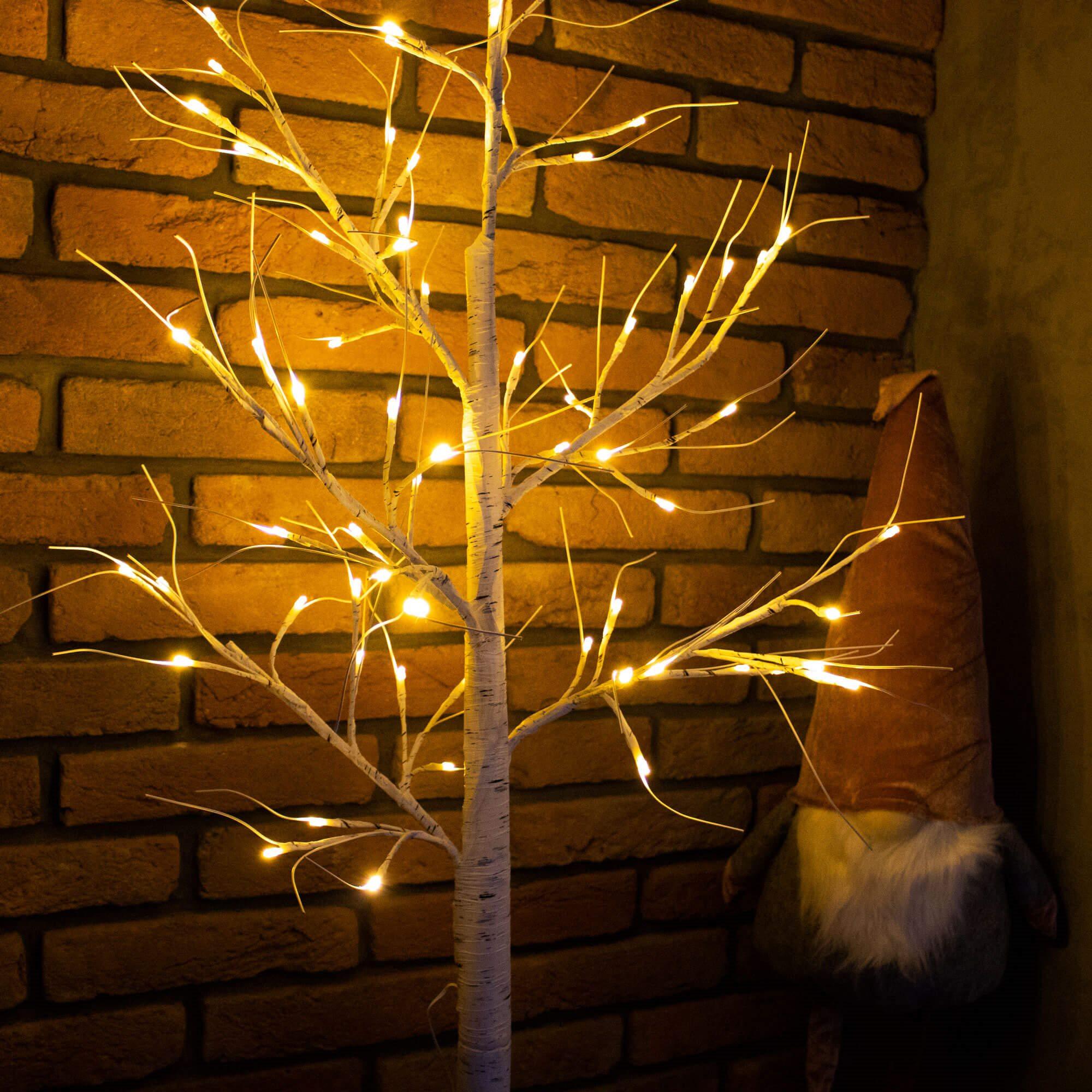 Dekoratyvinis beržo imitacijos medis Springos 180 cm su 96 LED