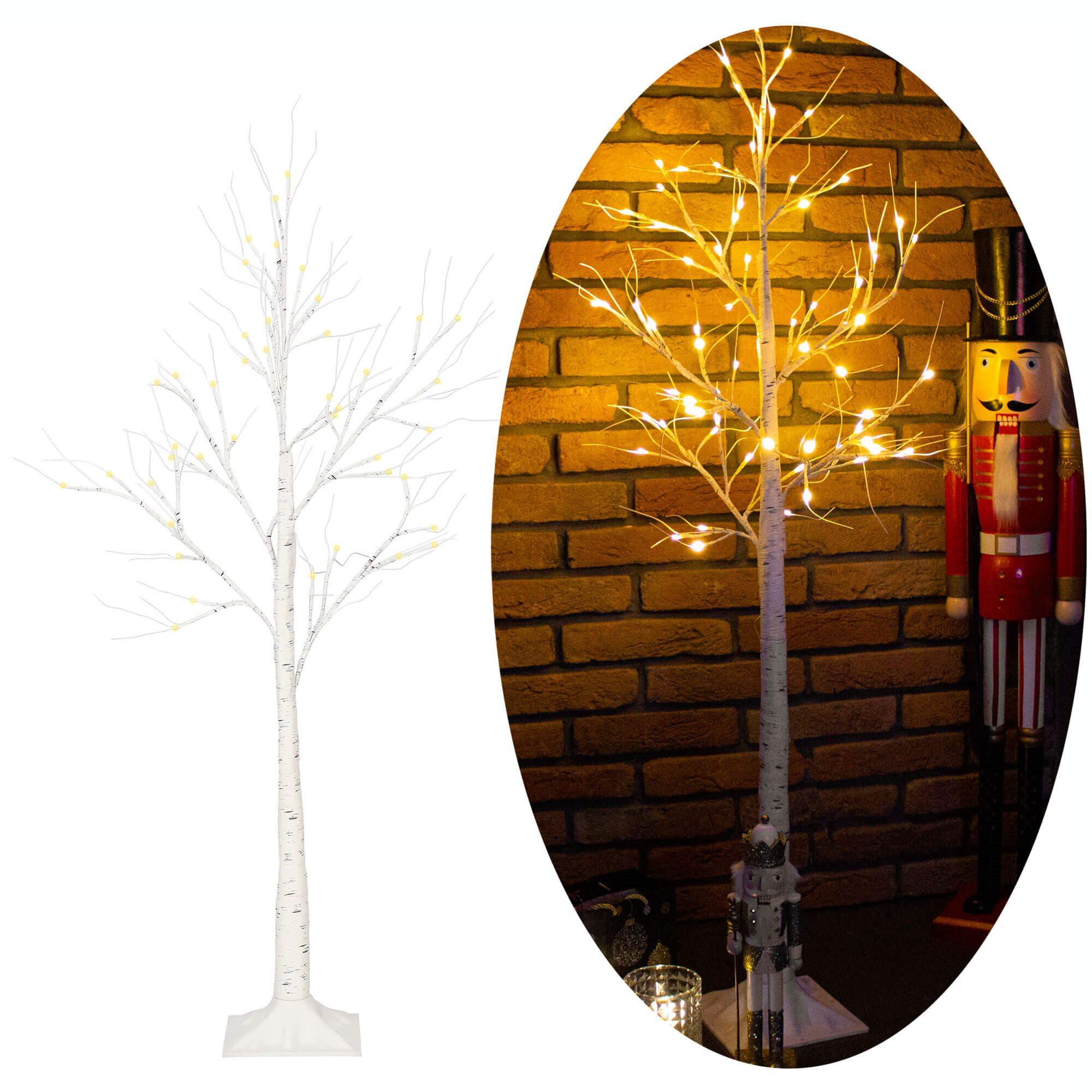 Dekoratyvinis beržo imitacijos medis Springos 180 cm su 96 LED
