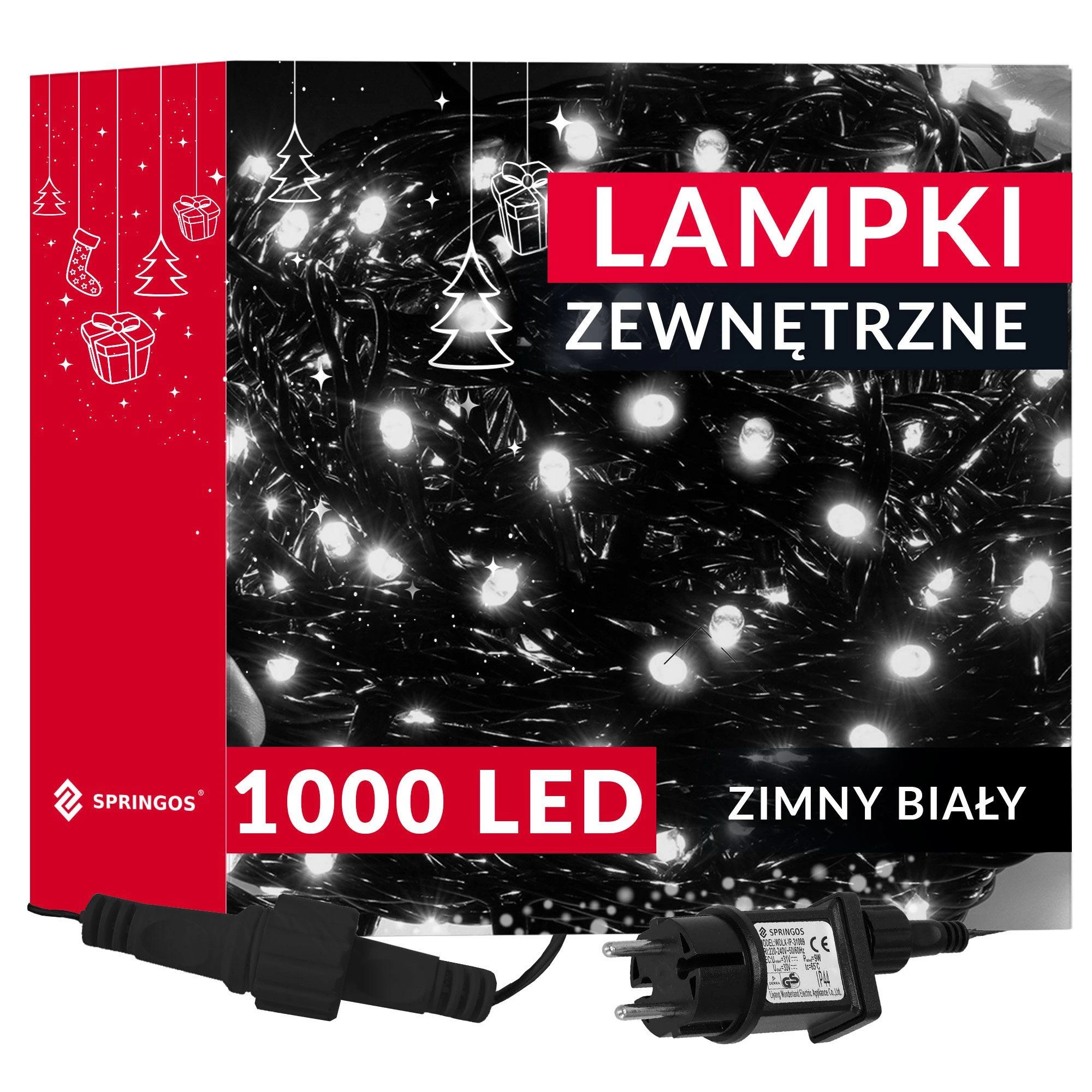 Kalėdinės lempos Springos CL1000, 1000 LED, 50 m