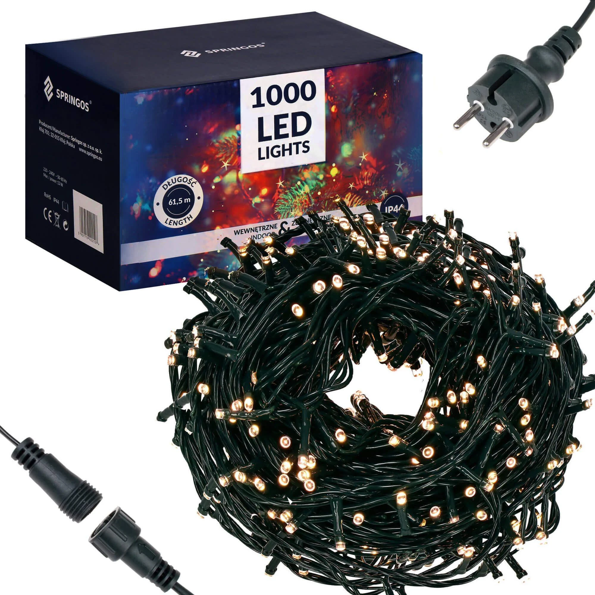 Kalėdinės lemputės Springos CL1003 1000 LED 60 m