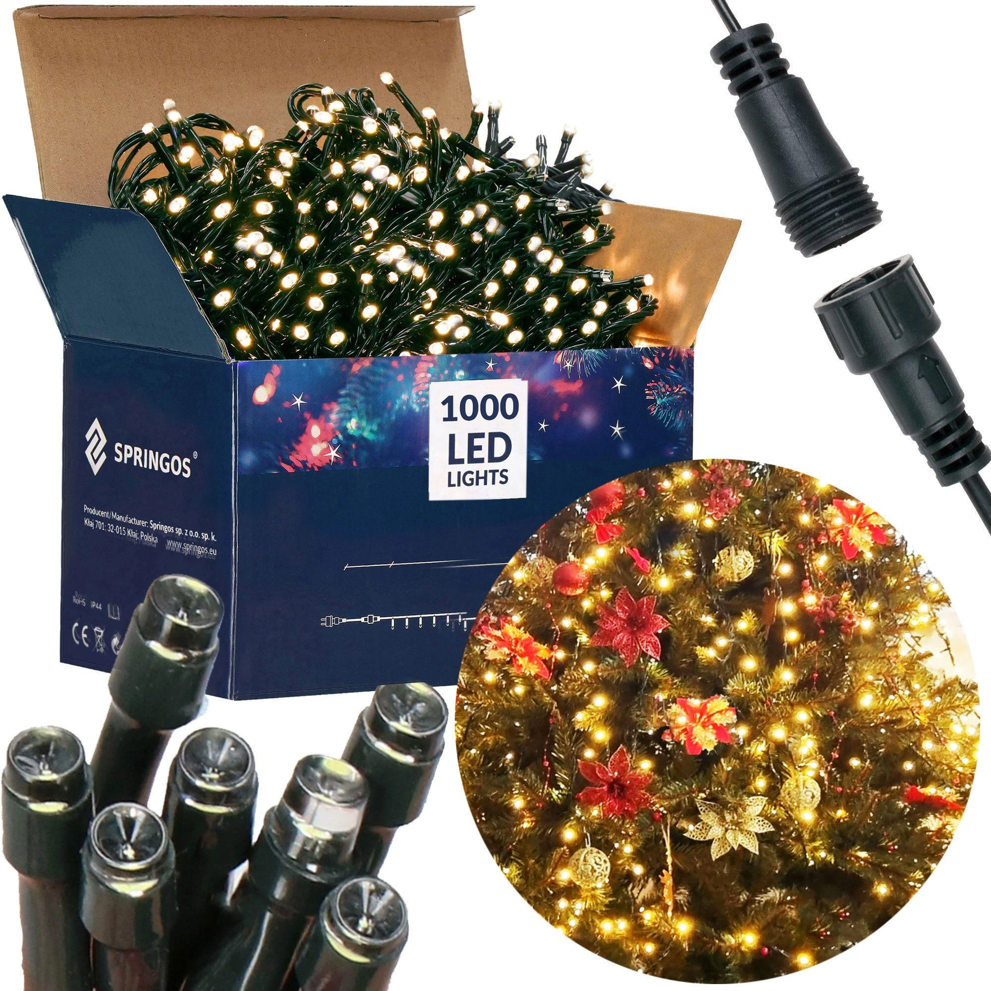 Kalėdinės lemputės Springos CL1003 1000 LED 60 m