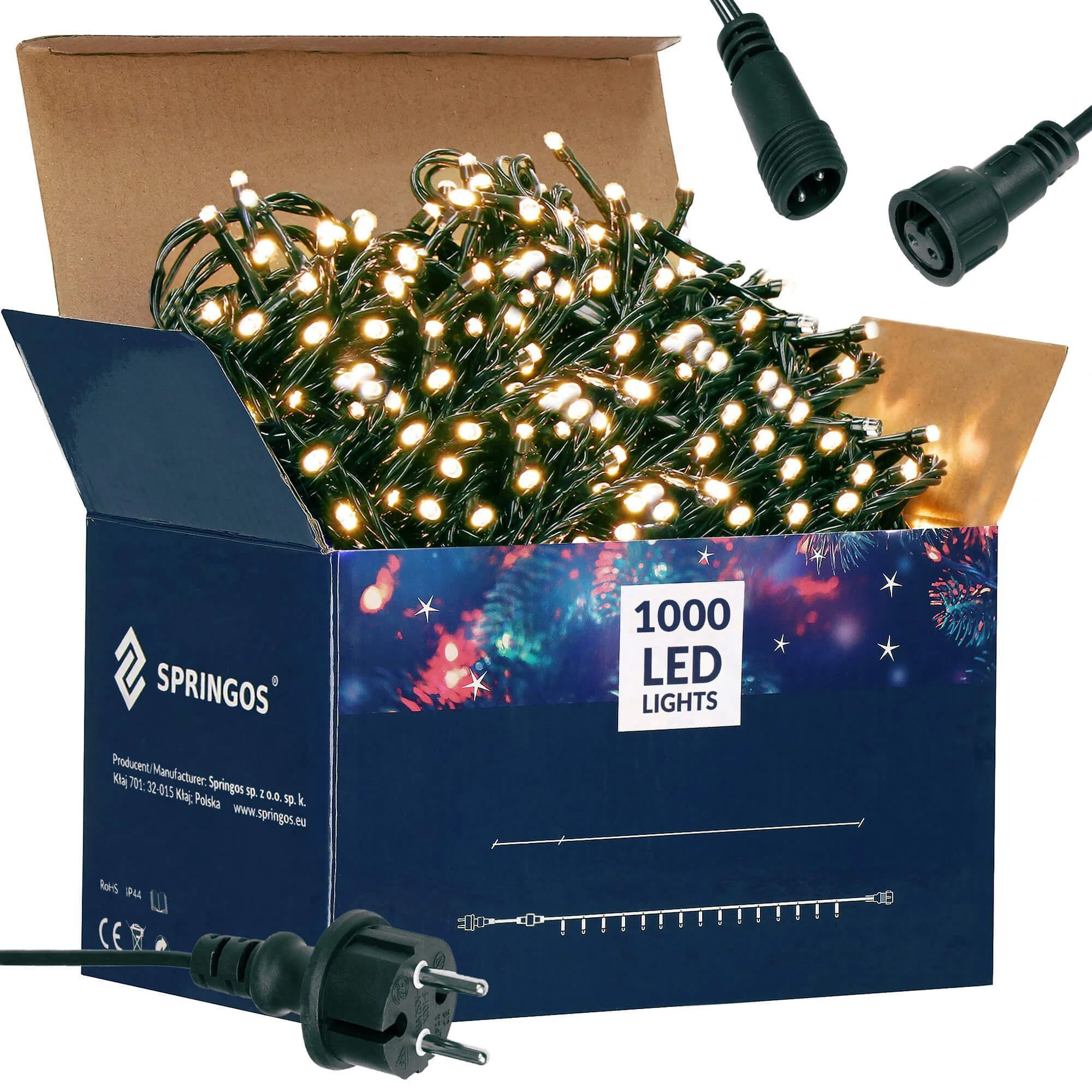 Kalėdinės lemputės Springos CL1003 1000 LED 60 m