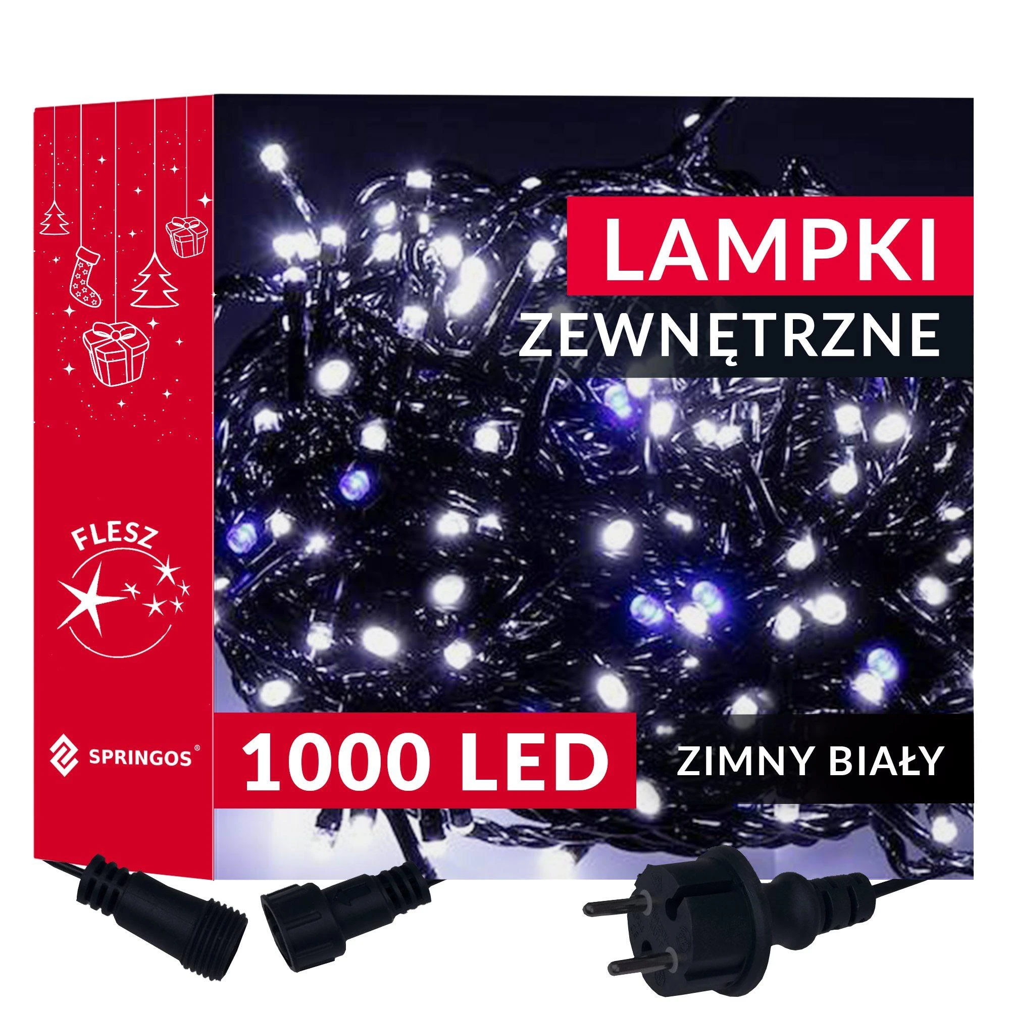 Kalėdinės lemputės Springos 1000 LED 81,5 m