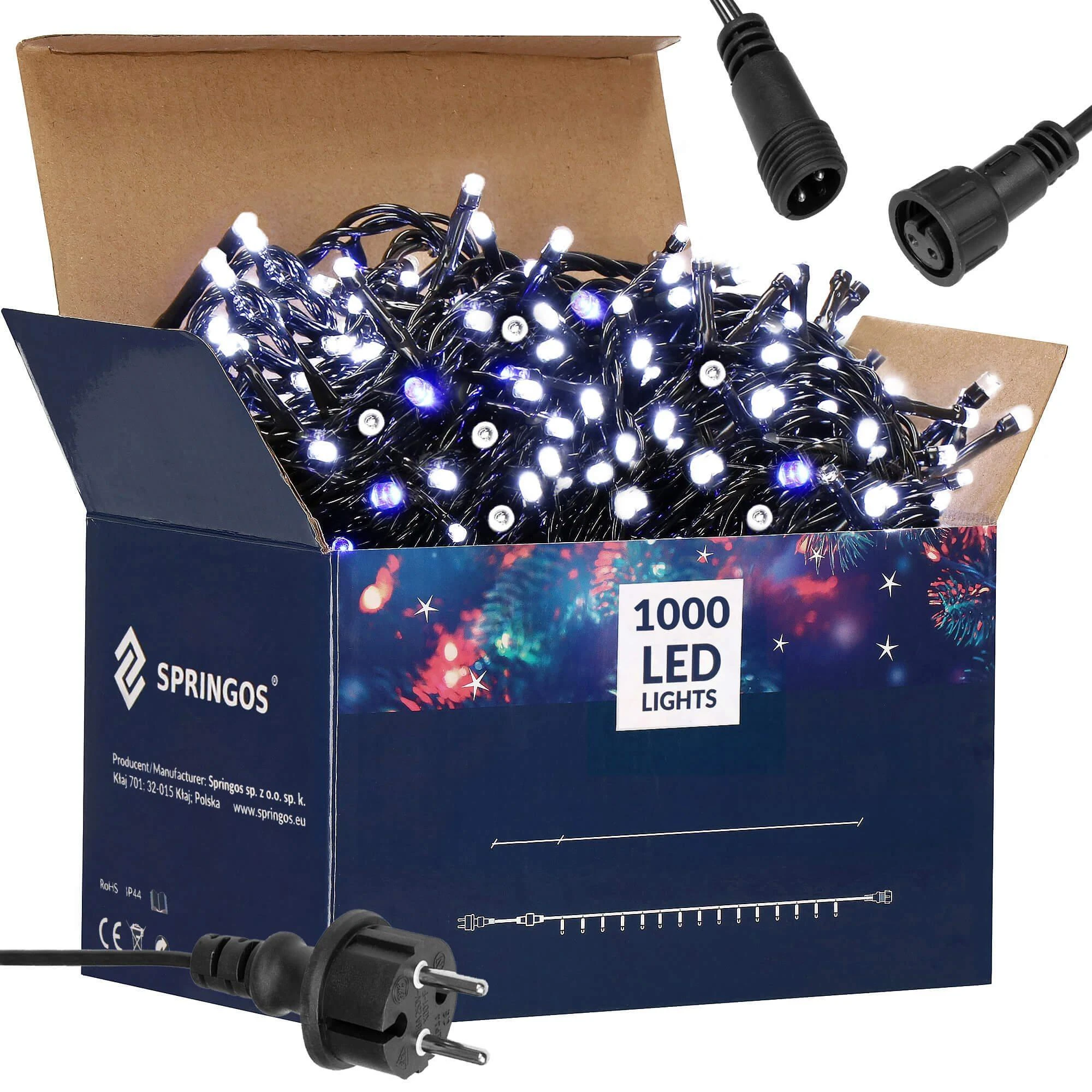 Kalėdinės lemputės Springos 1000 LED 81,5 m