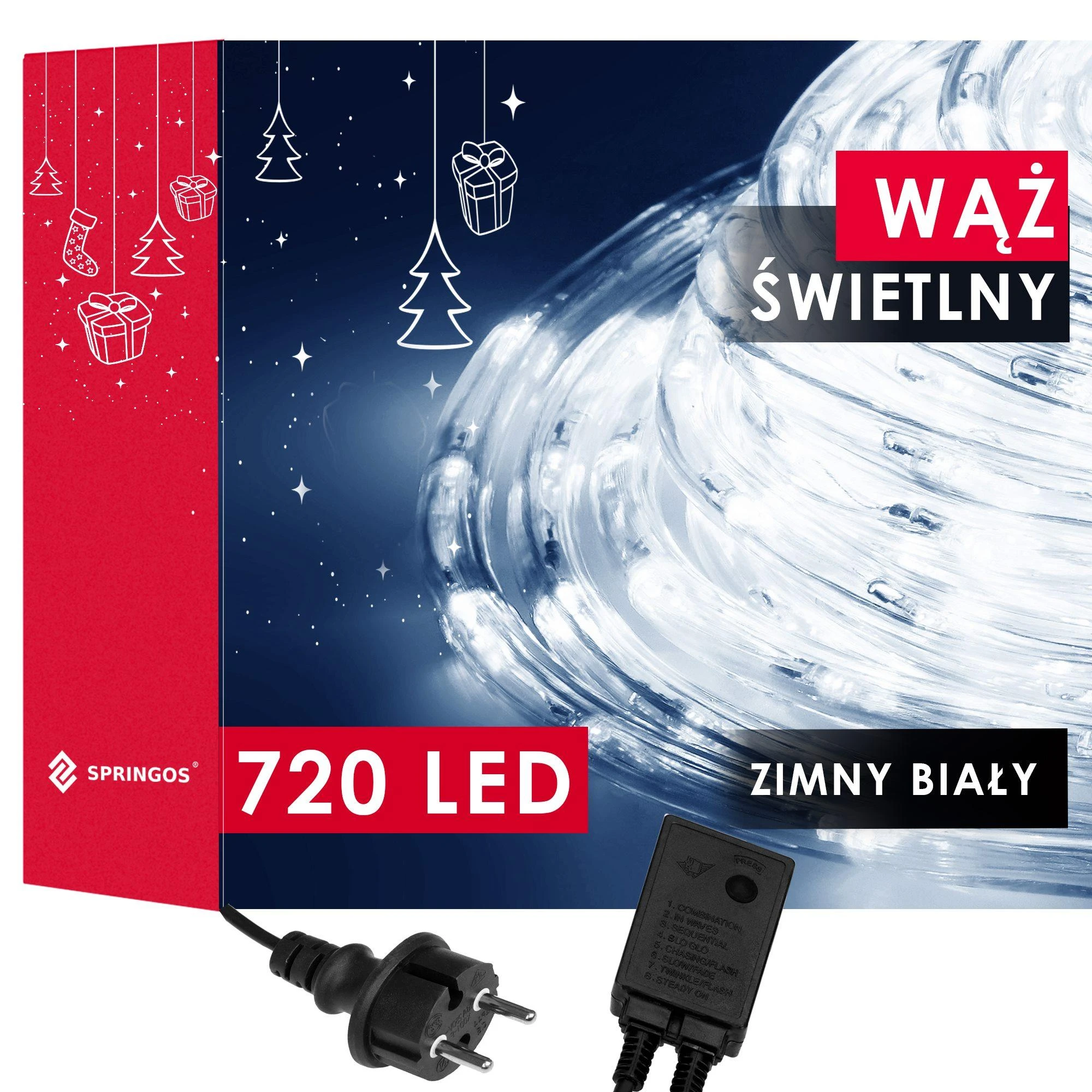 Springos šviesos girlianda su 720 LED
