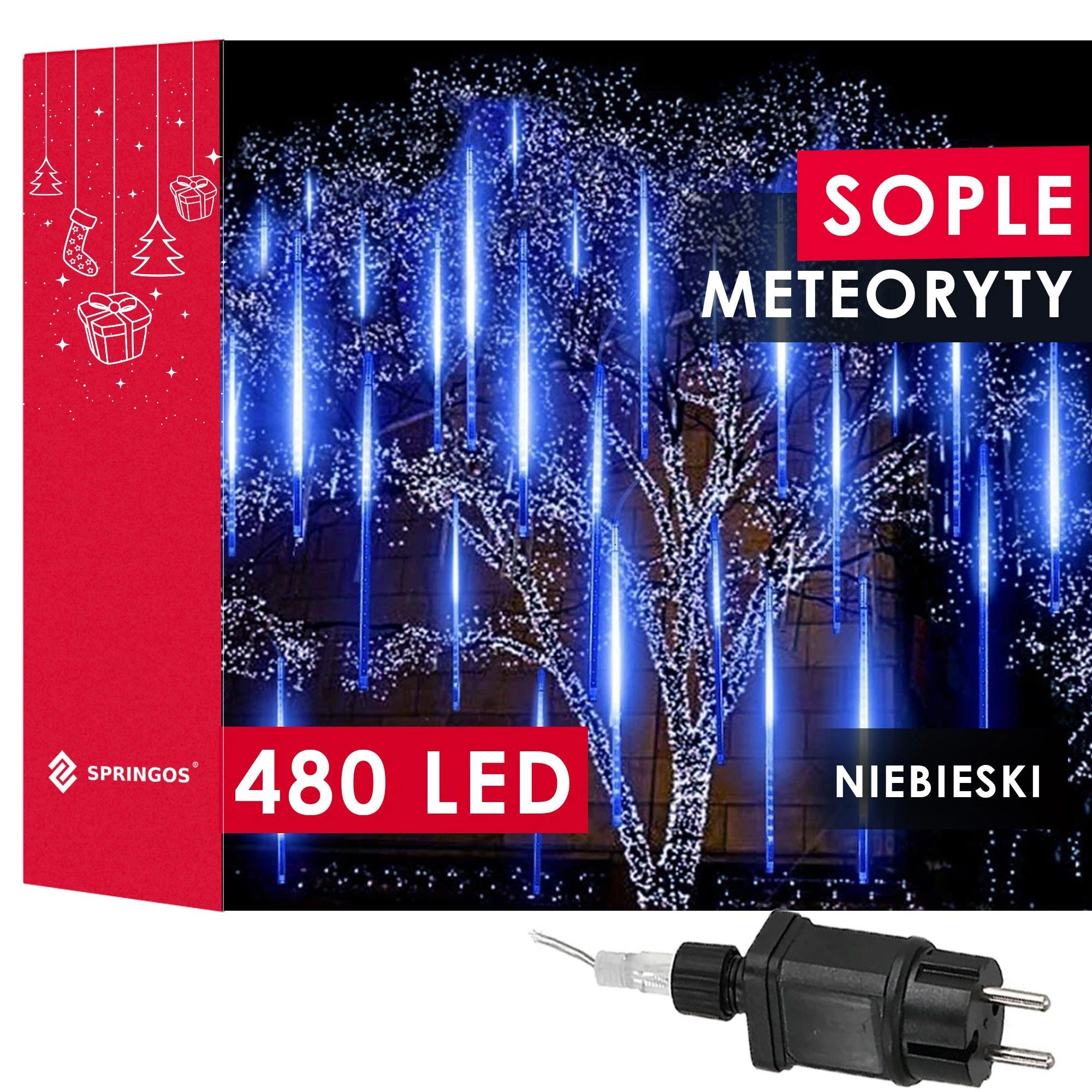 Kalėdinės lemputės Springos CL1210 480 LED varvekliai, 6m