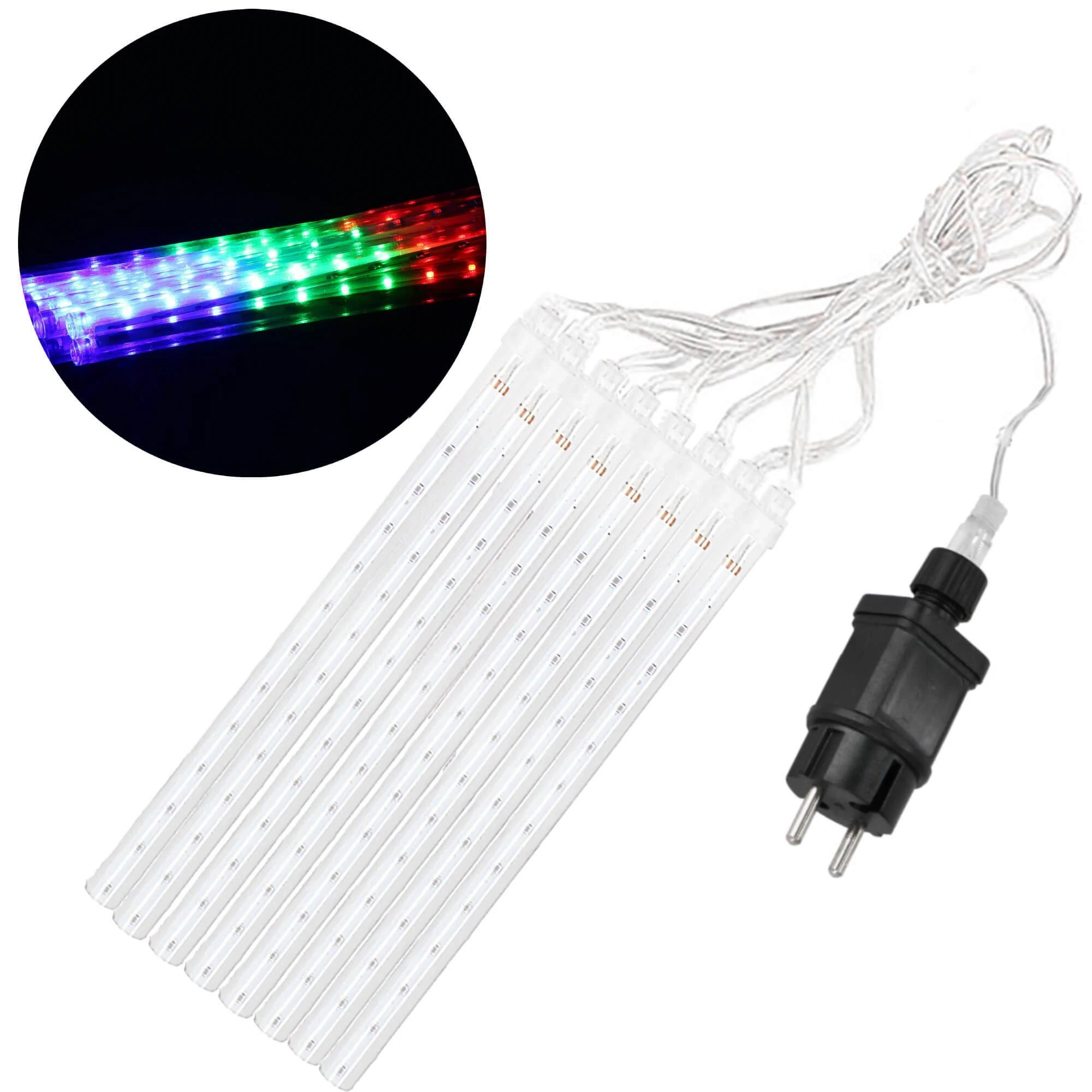 Springos Šviesos girlianda su varvekliais, krintančio sniego efektas, 144 LED, 3 m