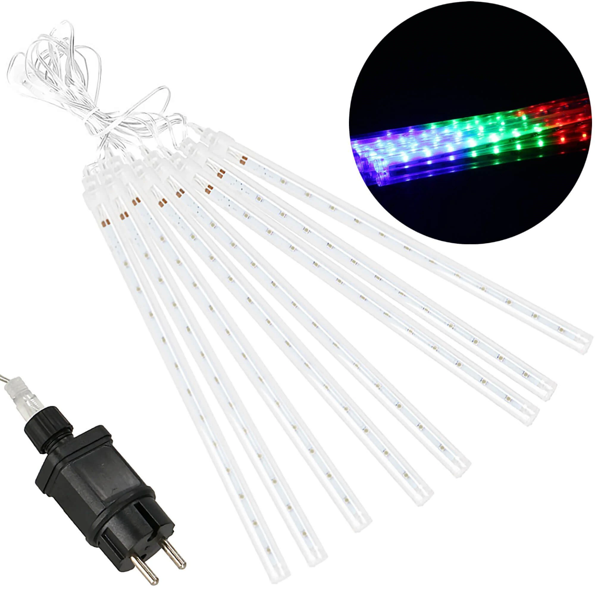 Springos Šviesos girlianda su varvekliais, krintančio sniego efektas, 144 LED, 3 m