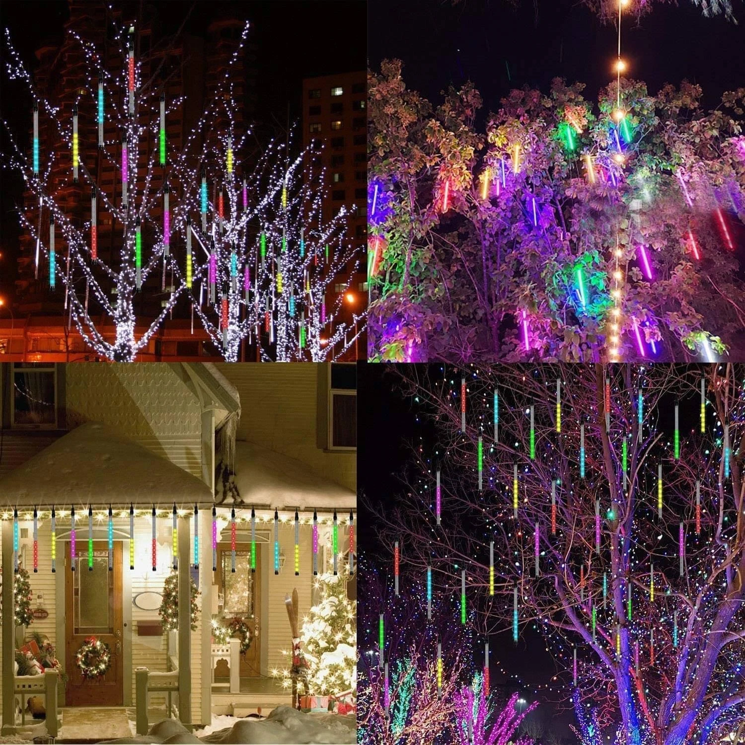 Springos Šviesos girlianda su varvekliais, krintančio sniego efektas, 144 LED, 3 m
