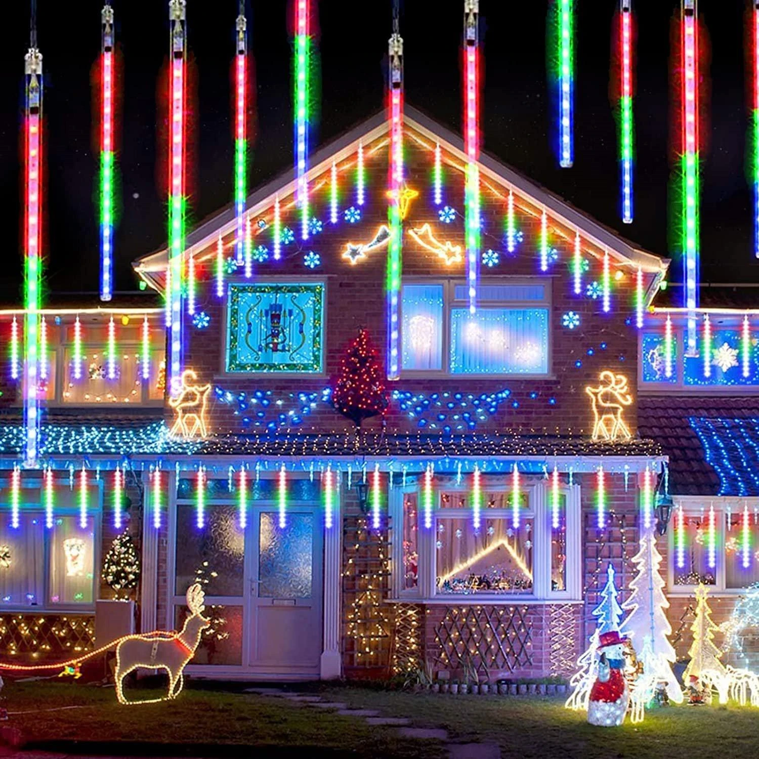 Springos Šviesos girlianda su varvekliais, krintančio sniego efektas, 144 LED, 3 m