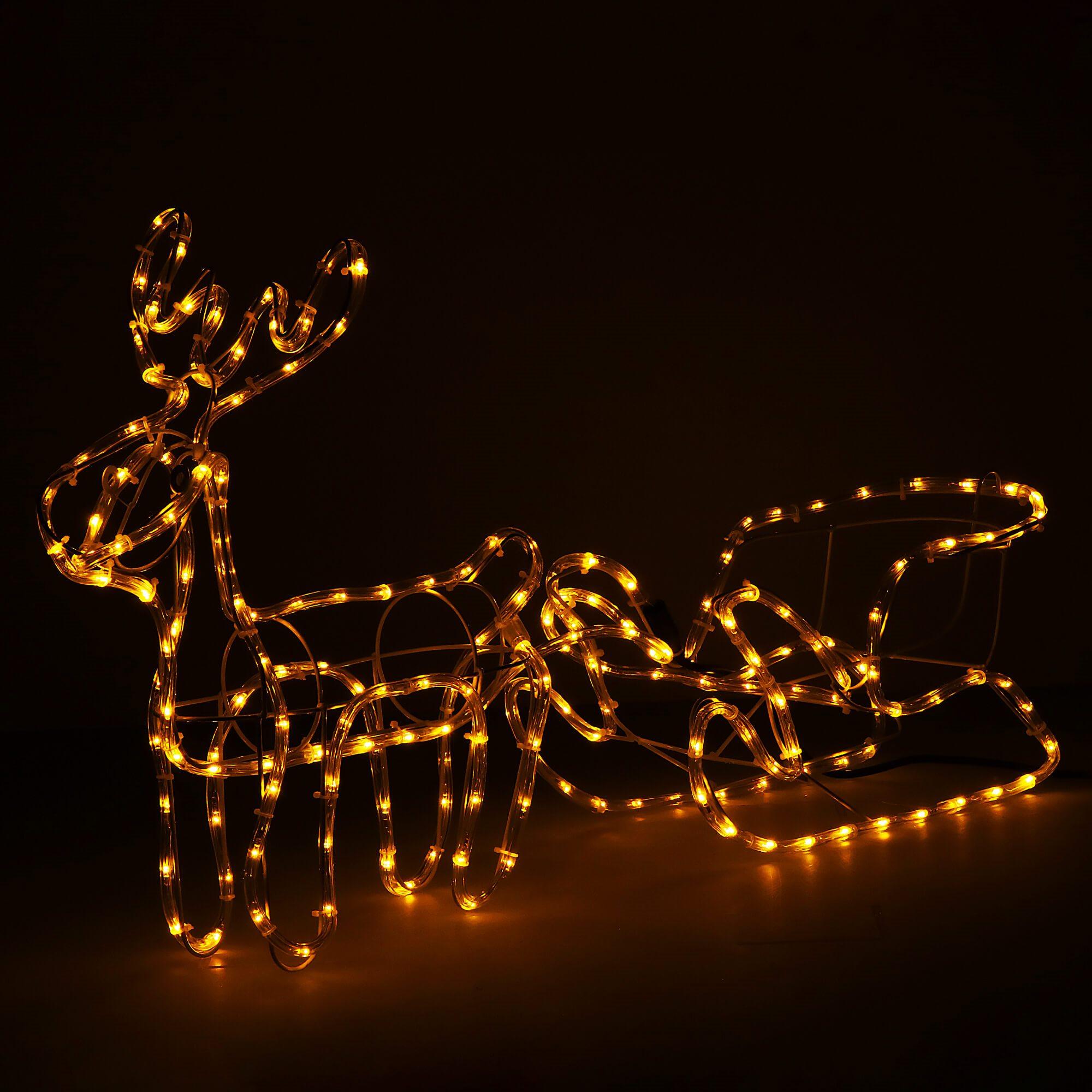 Kalėdų elnias su rogėmis Springos 192 LED, IP44