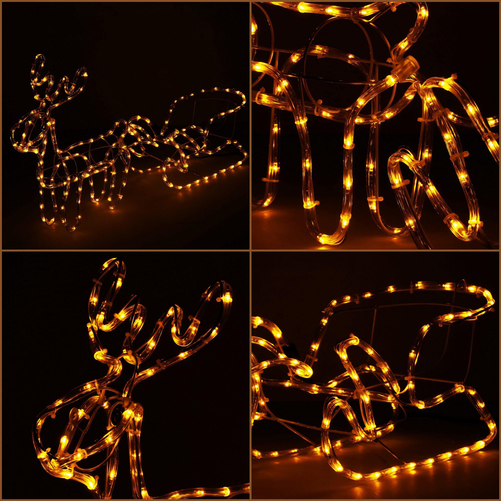 Kalėdų elnias su rogėmis Springos 192 LED, IP44