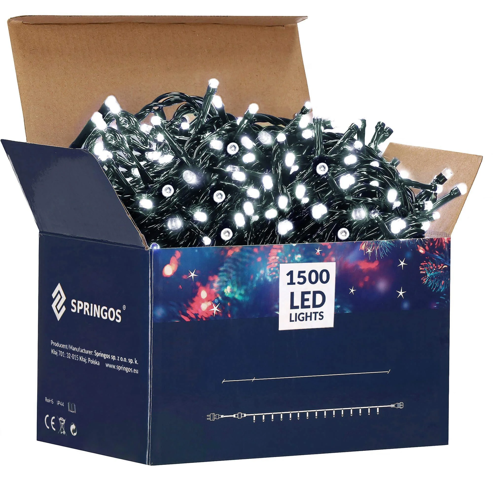 Kalėdinės lemputės Springos CL1501 1500 Led 90 m