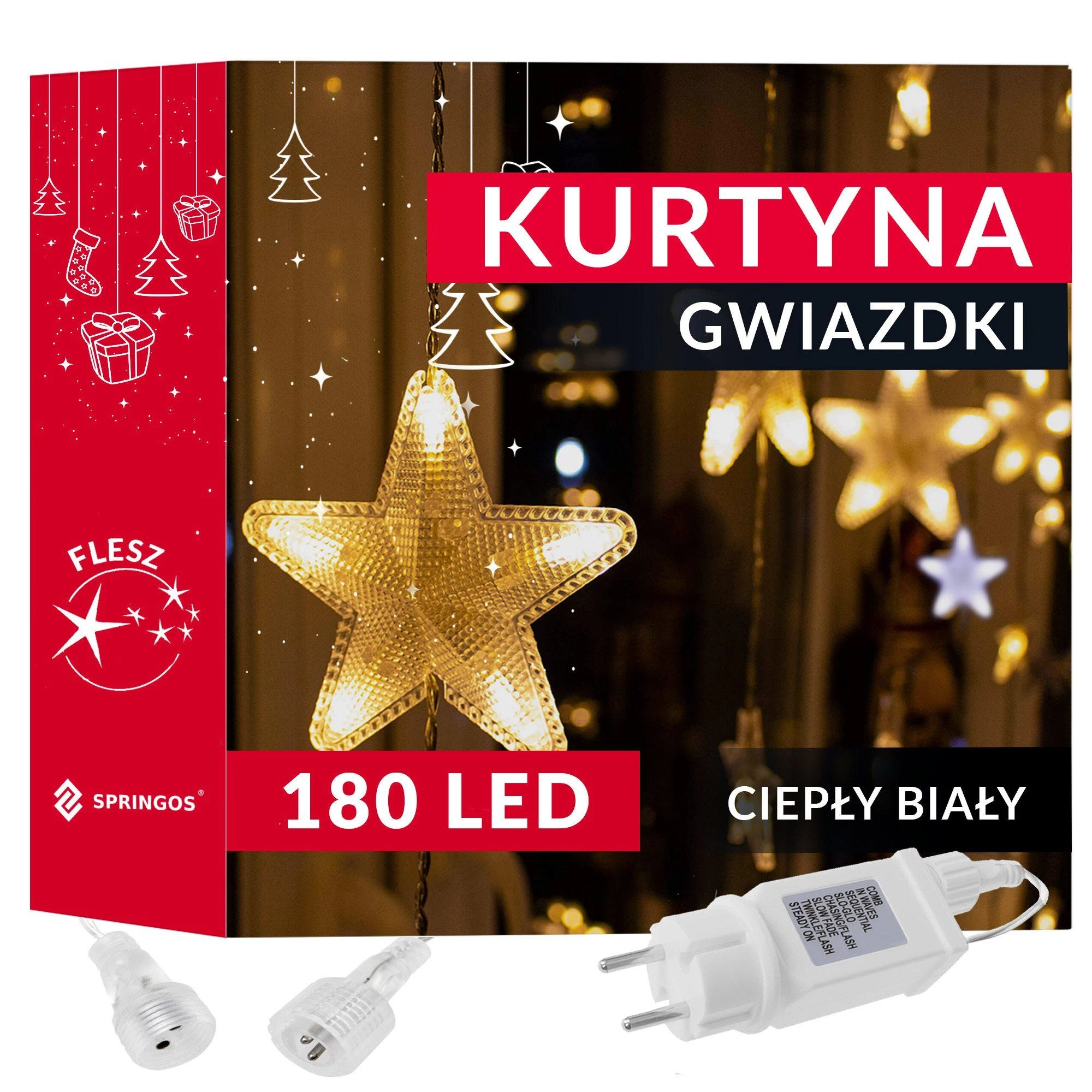 Kalėdinės girliandos Springos CL4004 180 LED 2m