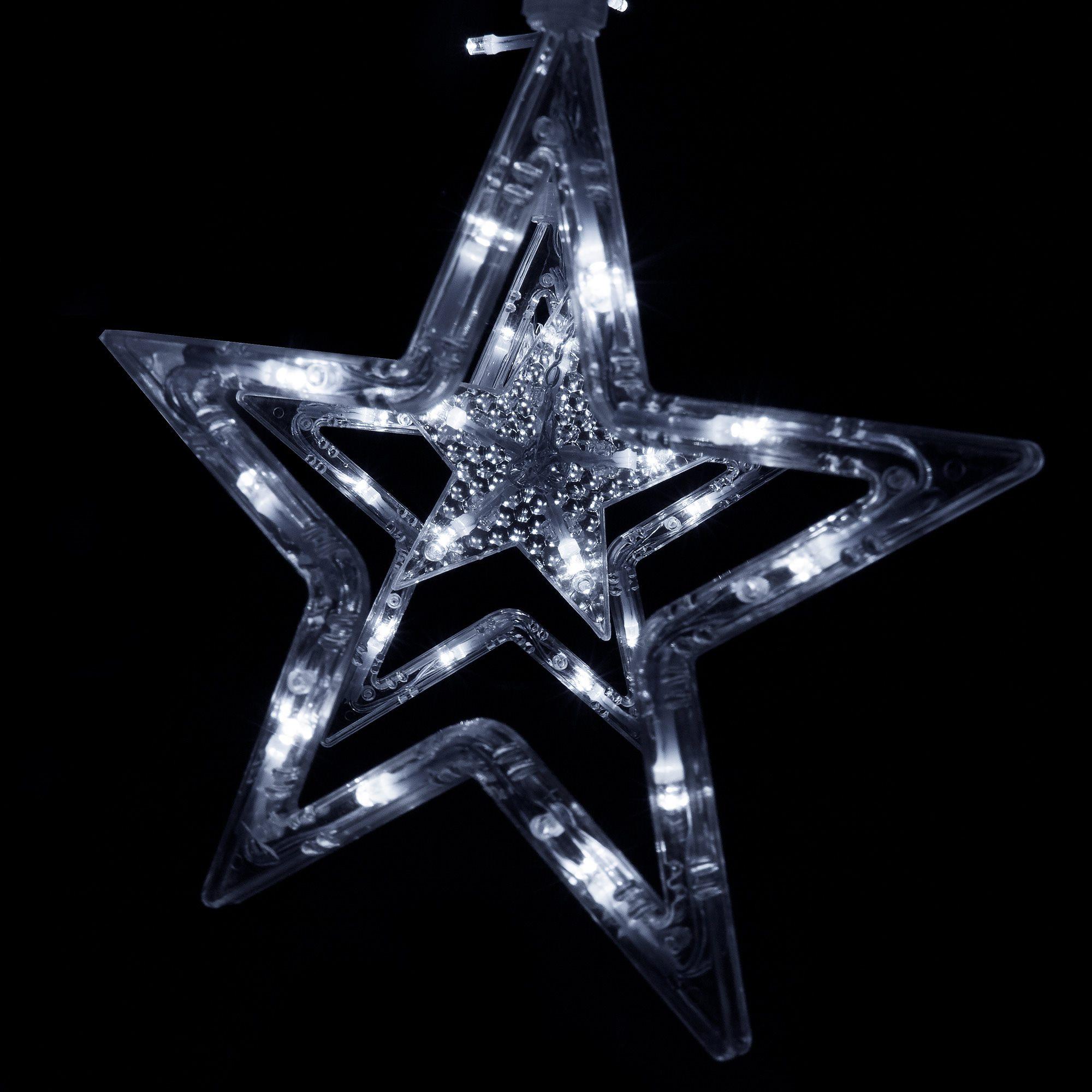 Šviesos girlianda Springos su žvaigždėmis, 92 LED, 8 funkcijos