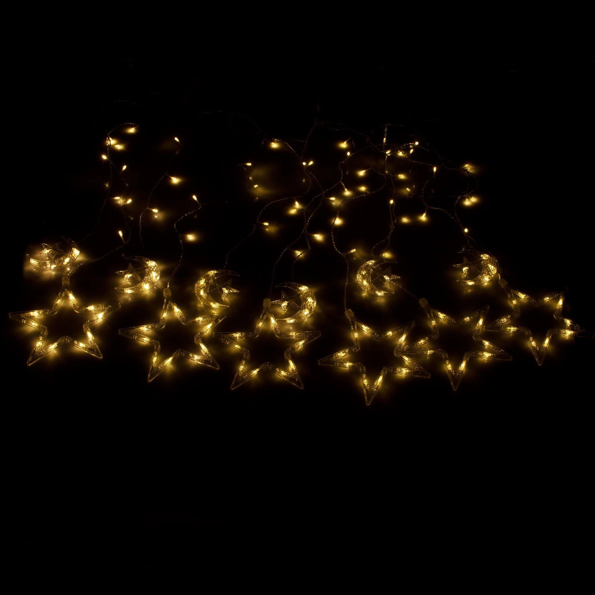 Šviesos diodų užuolaida Springos 138 LED žvaigždės