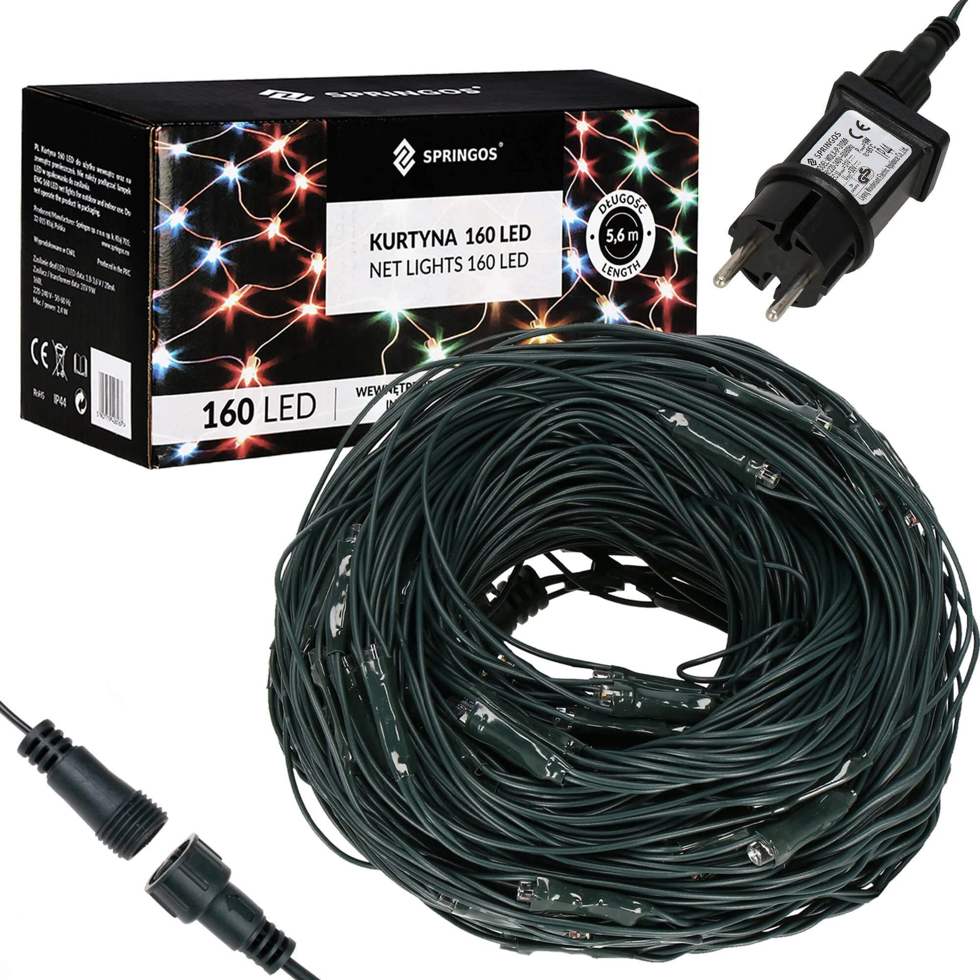 Kalėdinės lemputės Springos CL4014 160 LED, 2x2,6 m tinklelis