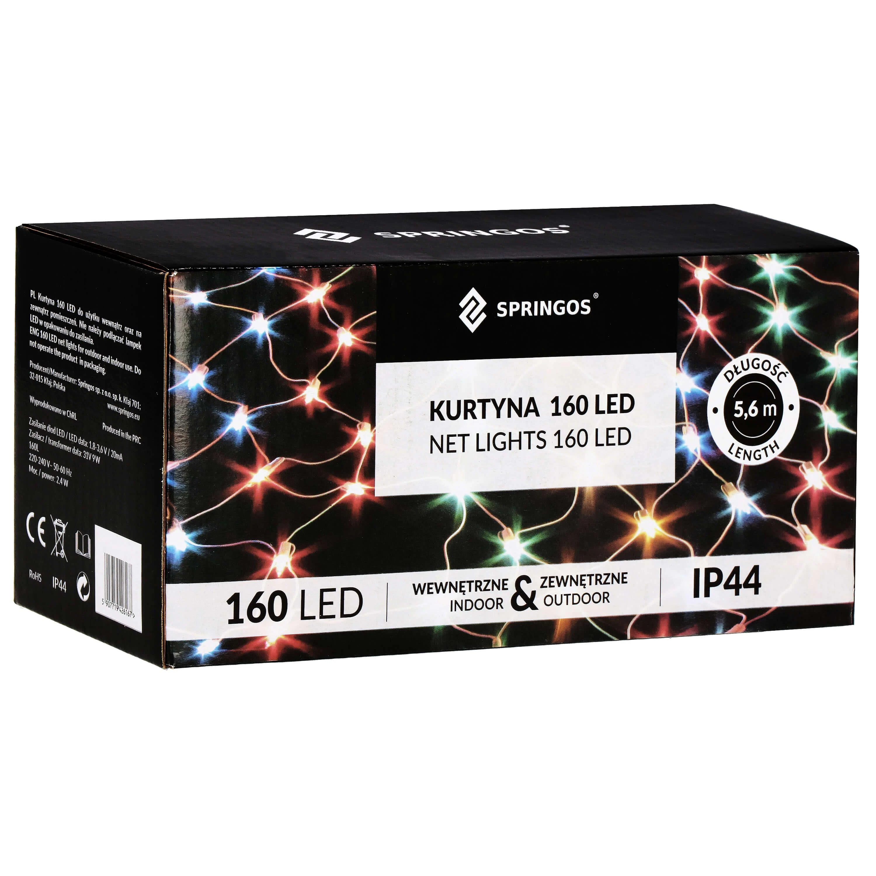 Kalėdinės lemputės Springos CL4014 160 LED, 2x2,6 m tinklelis