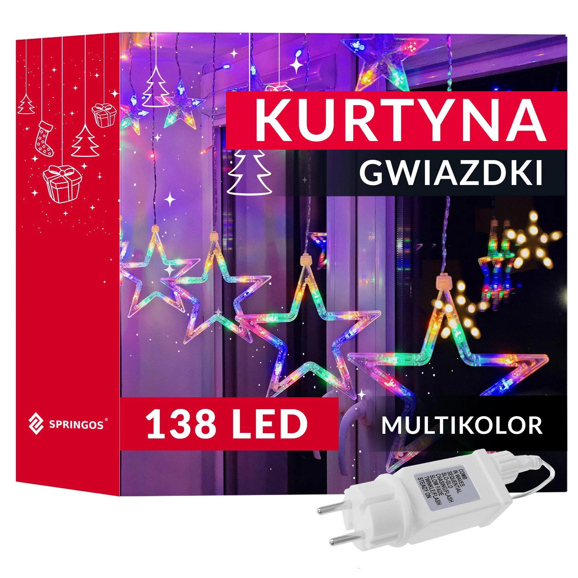 Užuolaida su LED švieselėmis Springos 138 LED