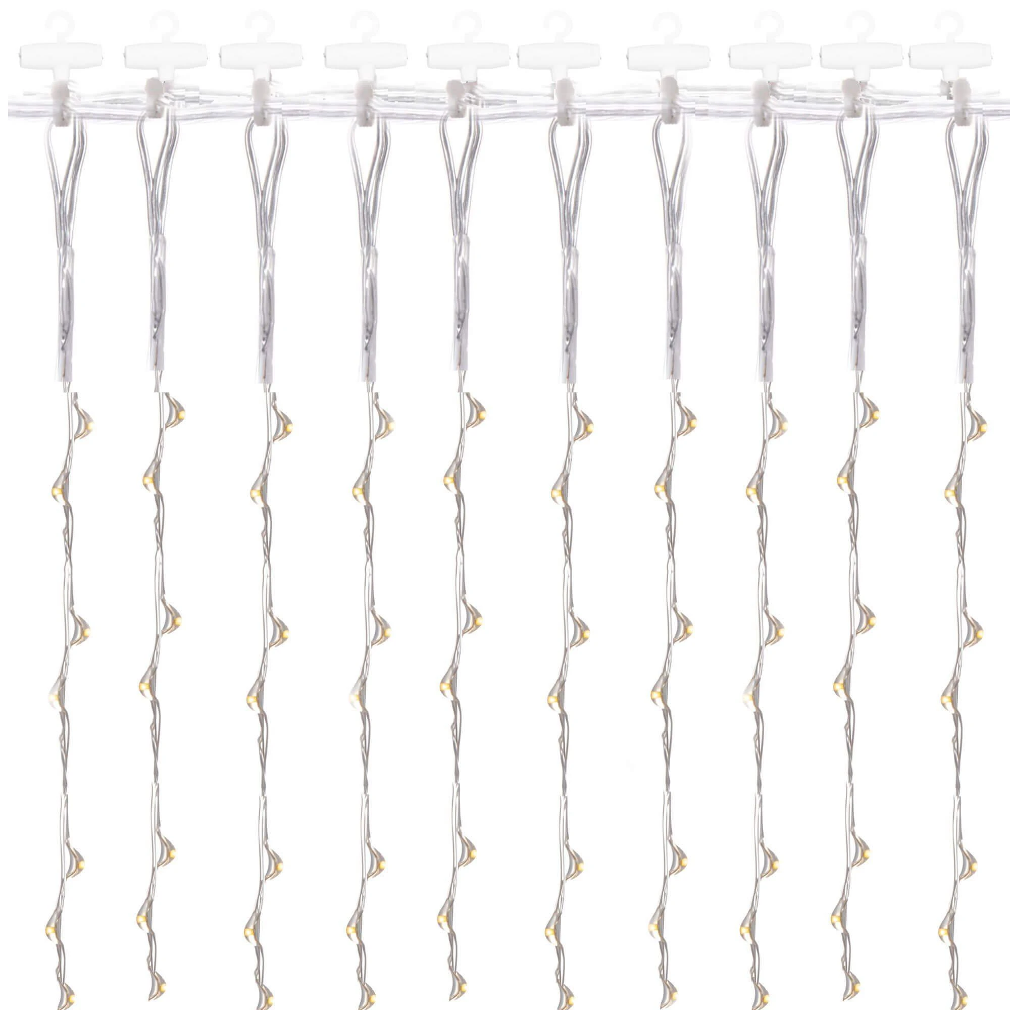 Vielinės lempos užuolaidos Springos 3x3 m, 300 LED, šilta balta