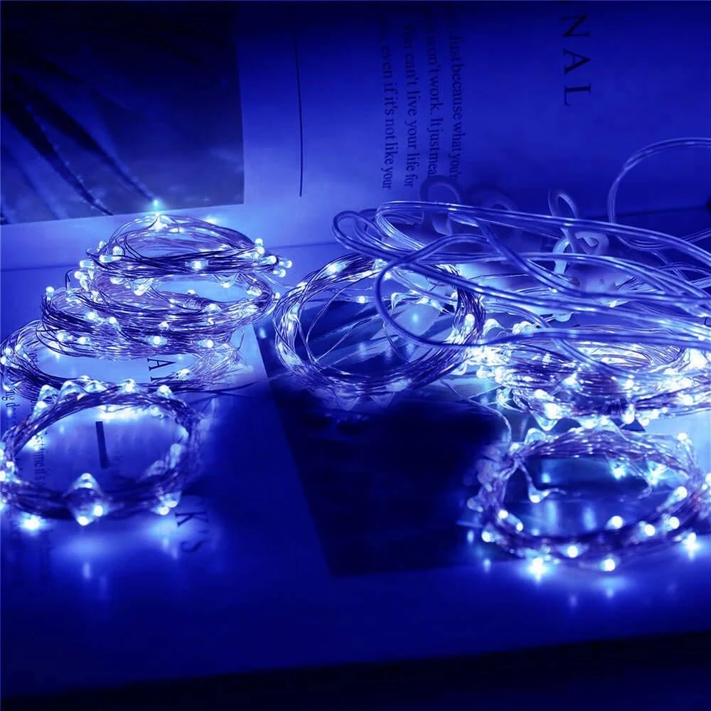 Springos LED Užuolaidėlė 300 mėlynų lempučių 3x3 m su nuotolinio valdymo pultu