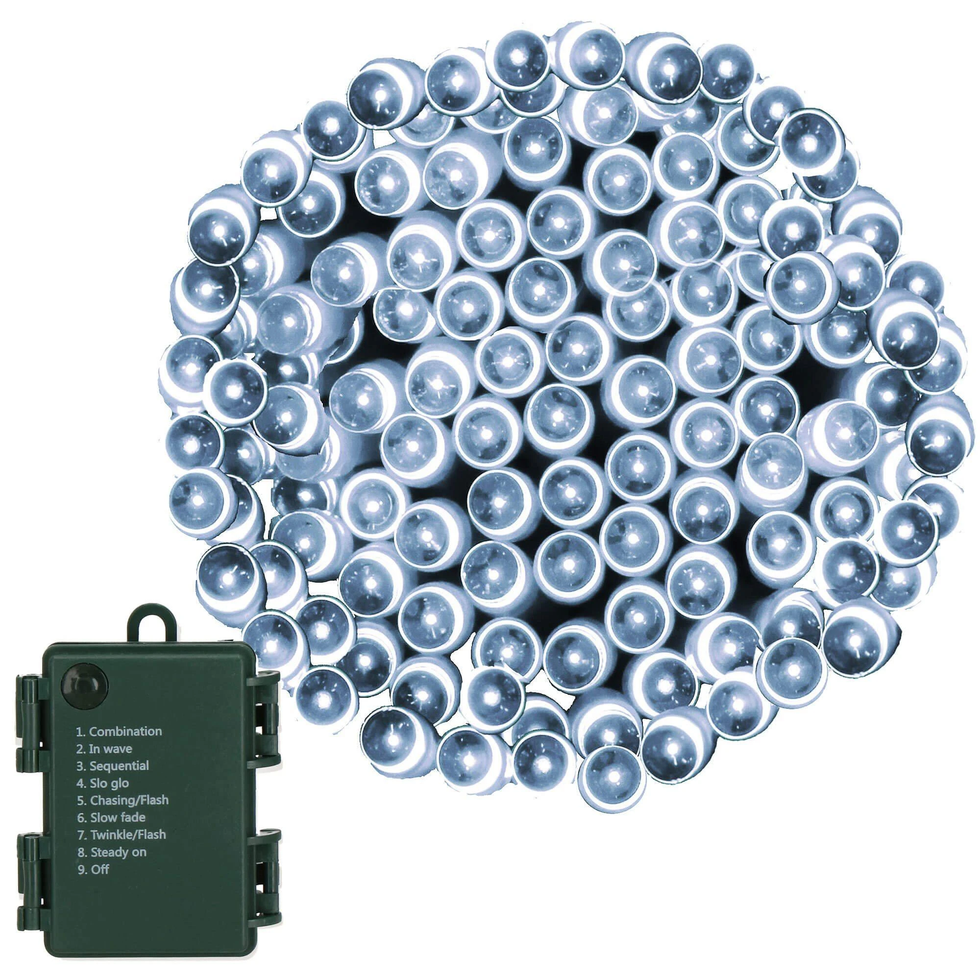 Springos LED girlianda 100 LED, šalta balta, 10,5 m, IP44