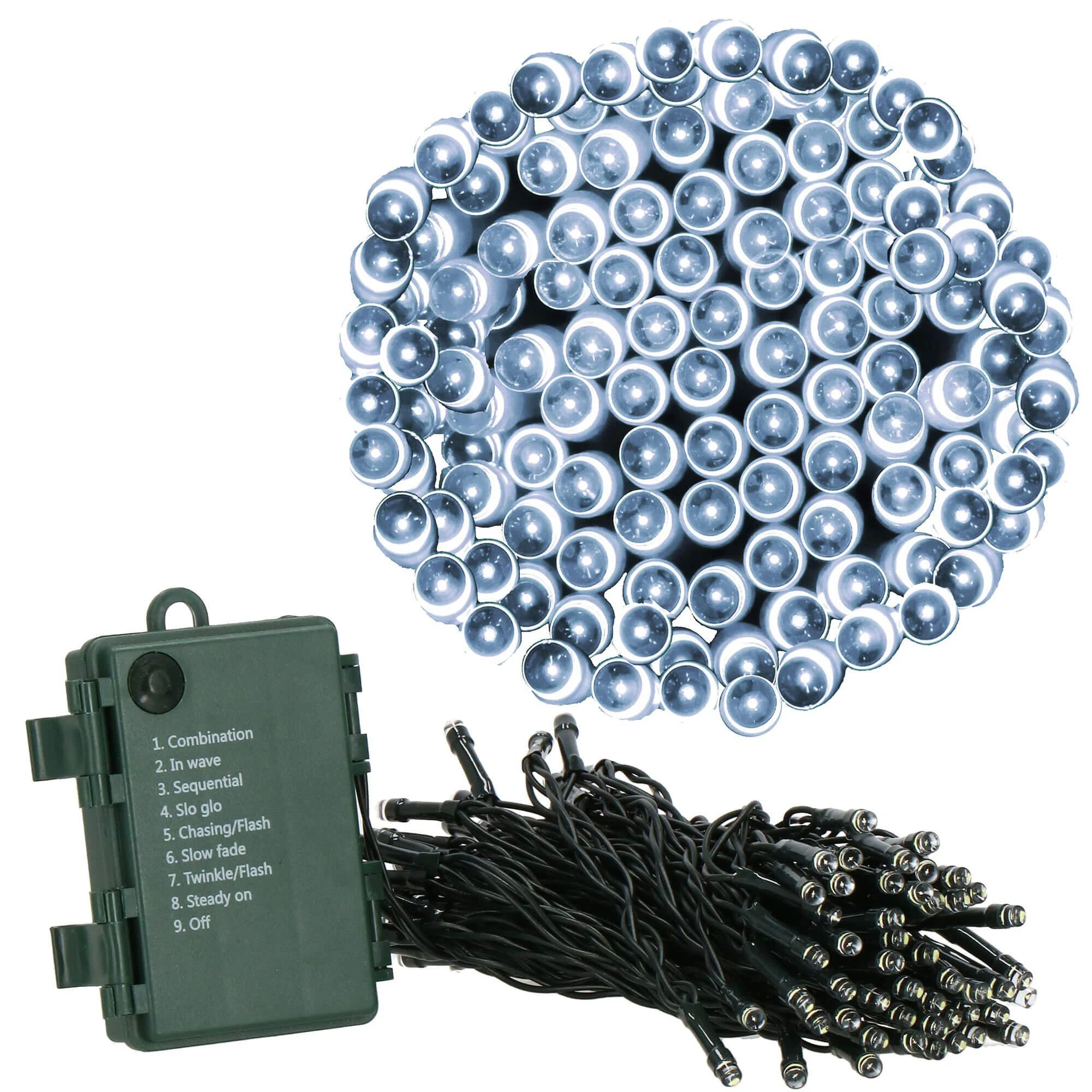 Springos LED girlianda 100 LED, šalta balta, 10,5 m, IP44