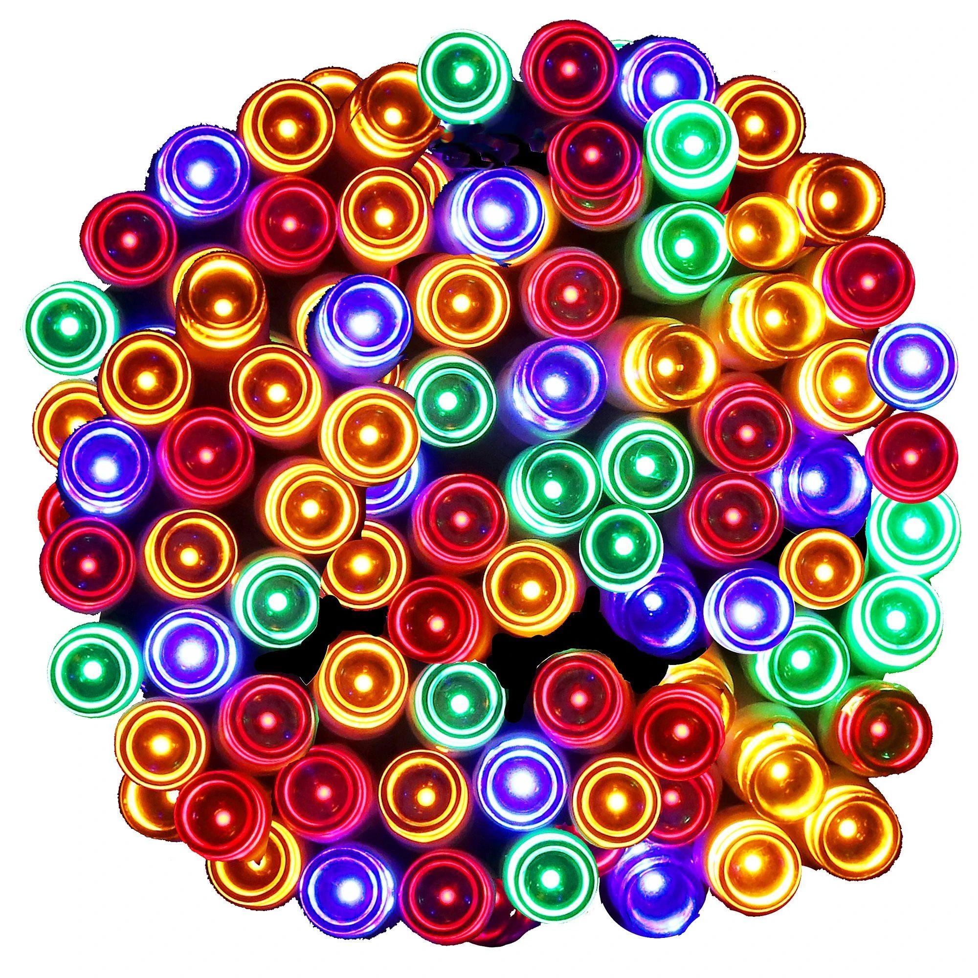 Šviesos girlianda Springos su 100 LED, 10 m, daugiaspalvė