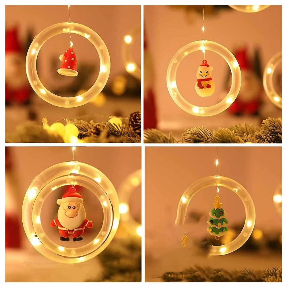 Kalėdinė girlianda Springos 110 LED su figūrėlėmis, USB, šiltai balta