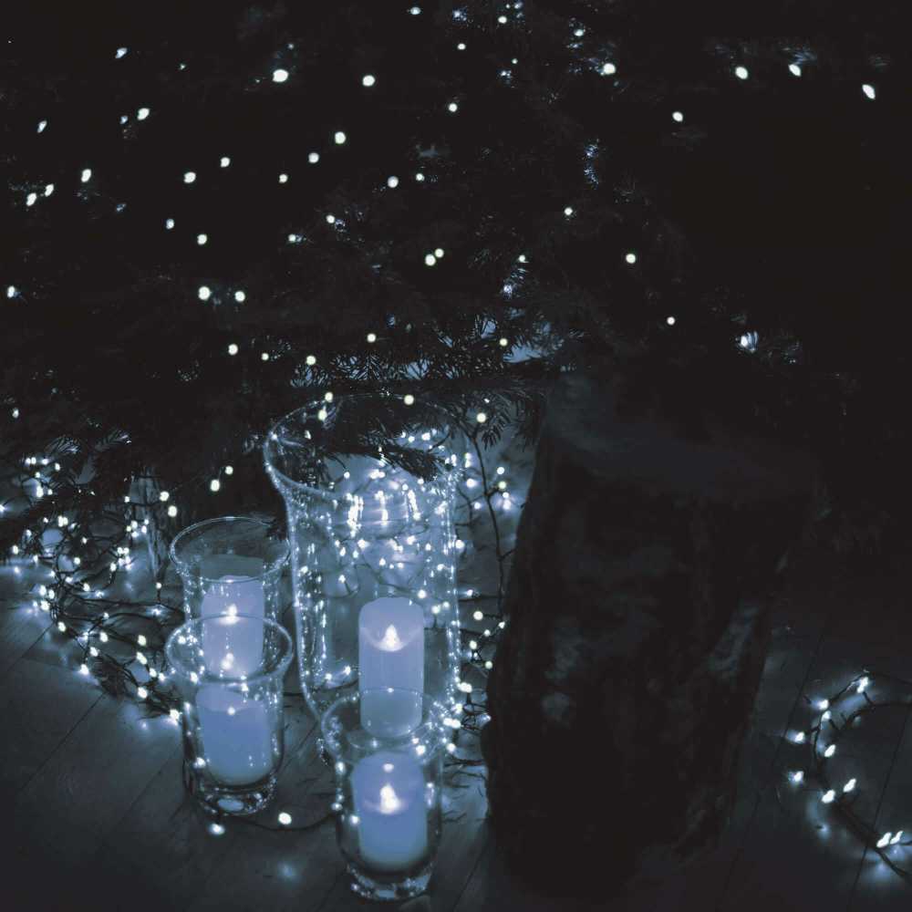 Kalėdinės girliandos Springos 200 LED, 10 m, šaltai balta
