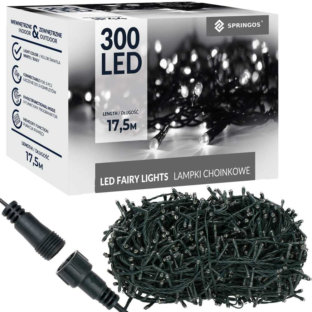 Kalėdinė girlianda Springos 300 LED, 17,5 m, IP44