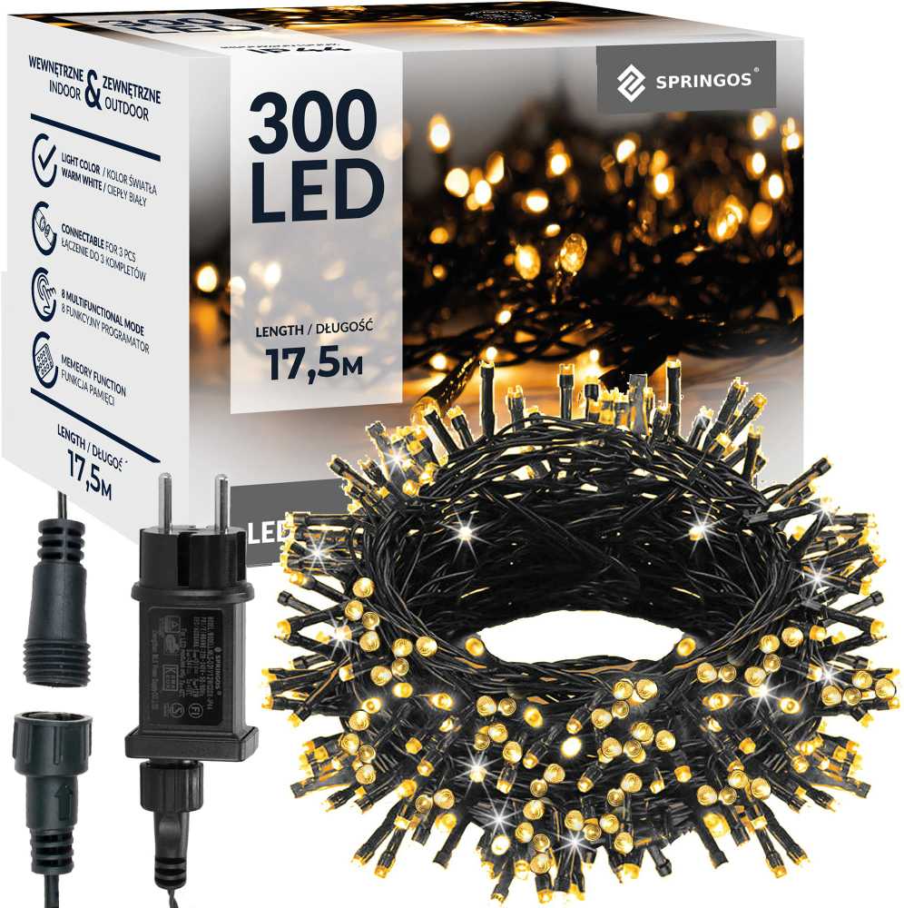 Kalėdinės girliandos Springos 300 LED 17,5 m