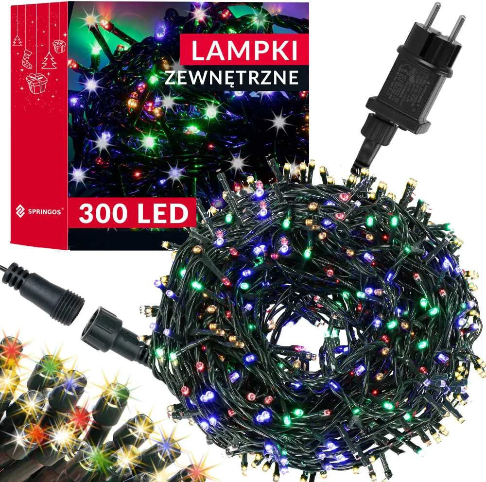 Kalėdinės lemputės Springos 300 LED, 17,5 m