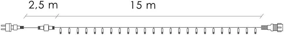 Kalėdinės lemputės Springos 300 LED, 17,5 m