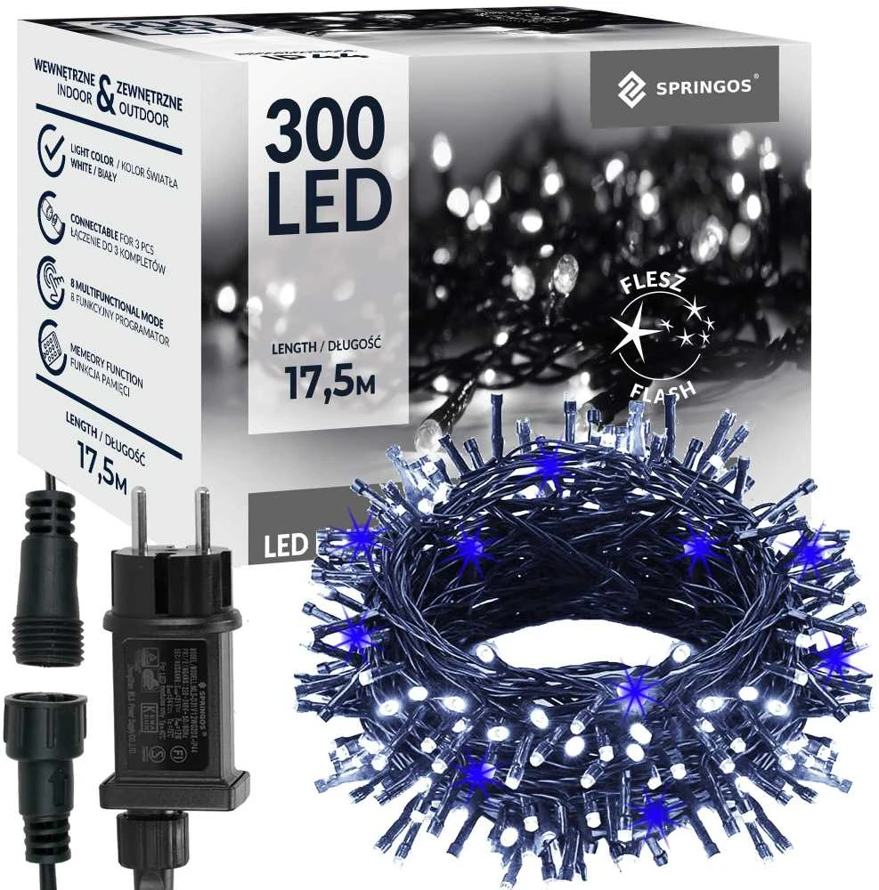 Kalėdinės lemputės Springos CL4083, 300 LED, 17,5 m