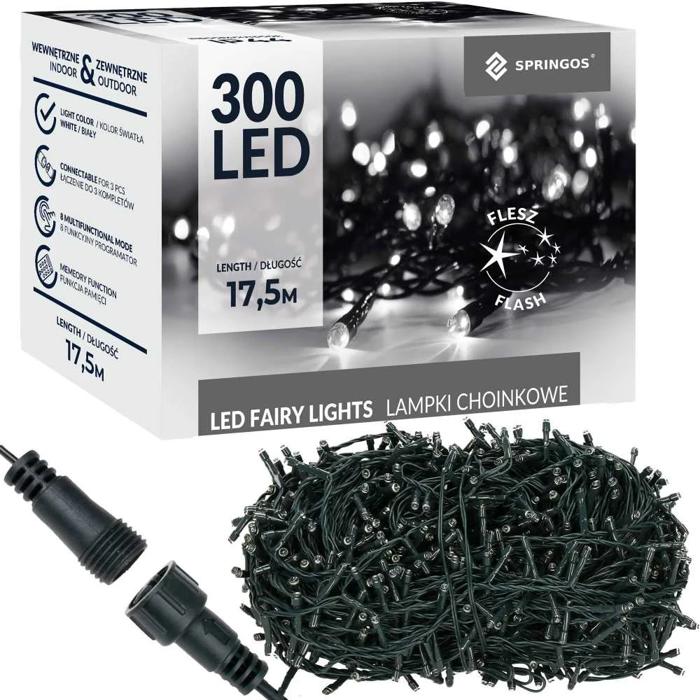 Kalėdinės lemputės Springos CL4083, 300 LED, 17,5 m