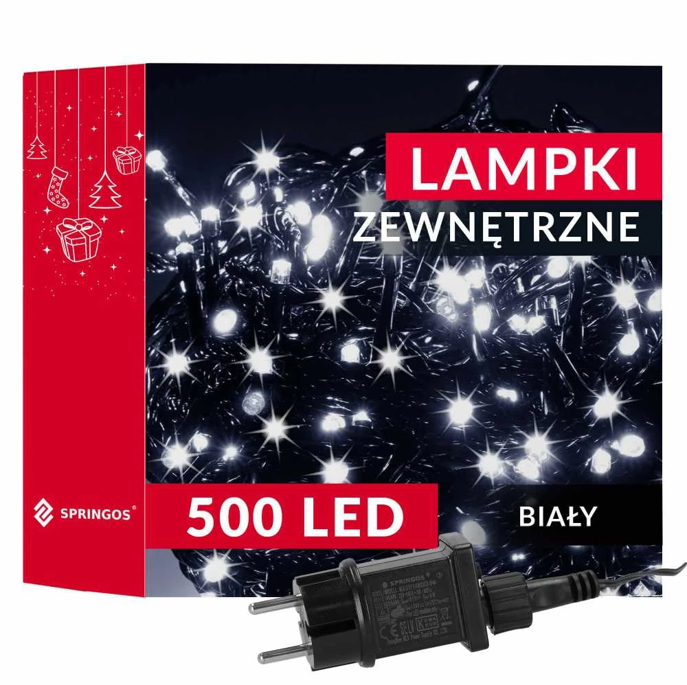 Kalėdinės lemputės Springos 27,5 m, šaltai baltos