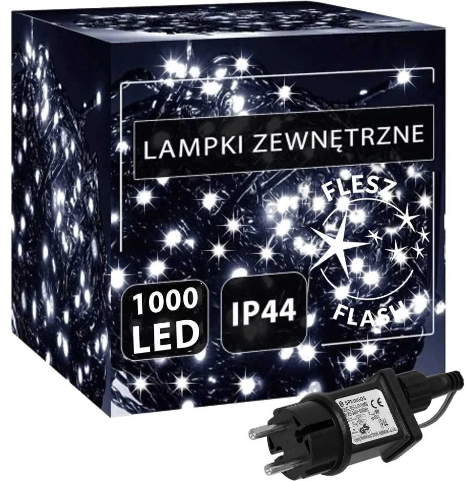 Kalėdinės lemputės Springos 1000 LED, 50 m, IP44