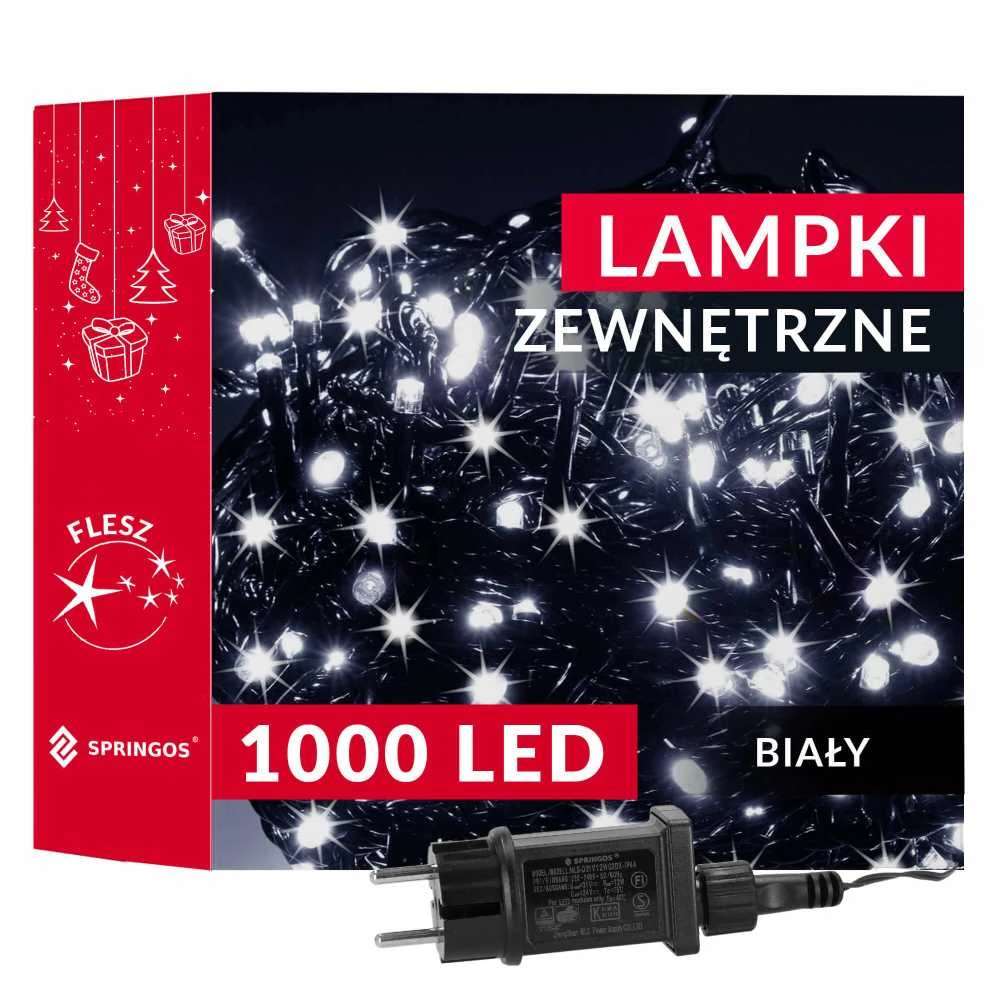 Kalėdinės lemputės Springos 1000 LED, 50 m, IP44