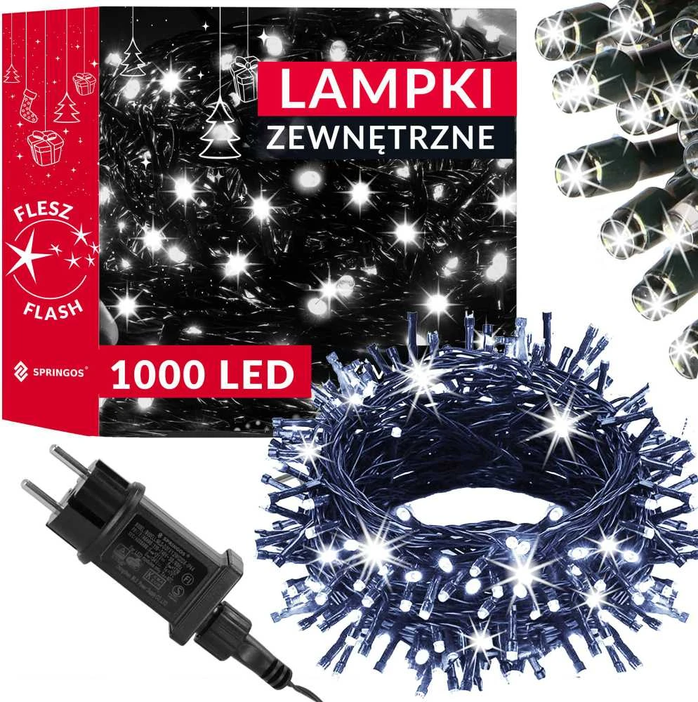 Kalėdinės lemputės Springos 1000 LED, 50 m, IP44