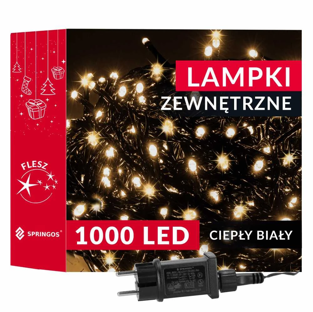 Springos Kalėdinės lemputės 50 m 1000 LED
