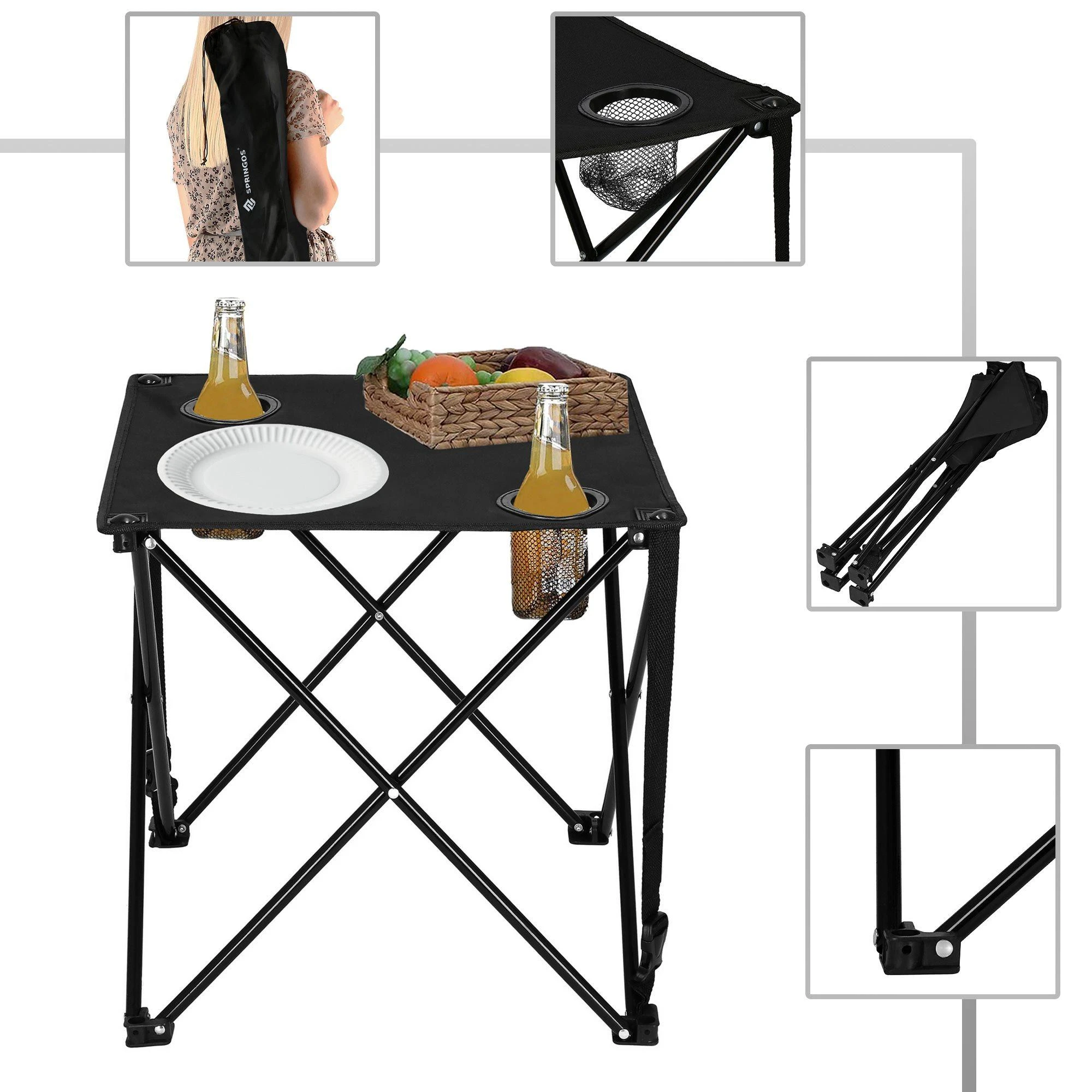 Turistinis stalas Springos CS0013 46x46x45 cm