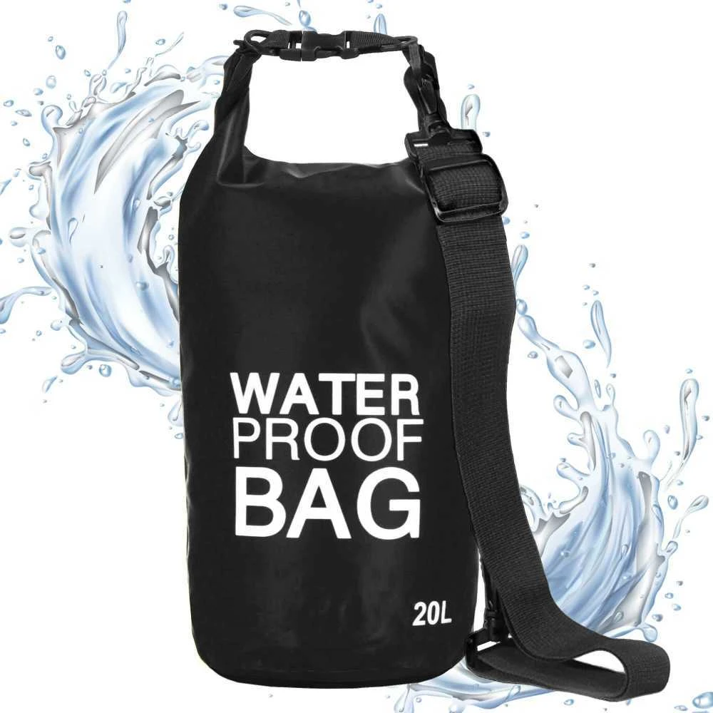 Springos Vandeniui atsparus vandens maišas 20L juodas PVC