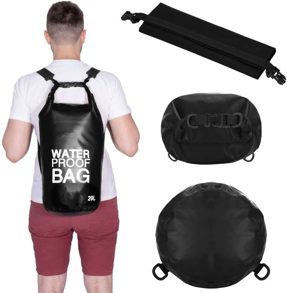 Springos Vandeniui atsparus vandens maišas 20L juodas PVC