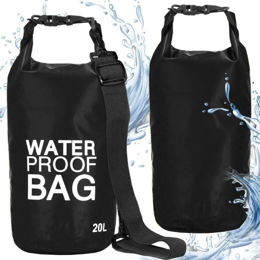 Springos Vandeniui atsparus vandens maišas 20L juodas PVC