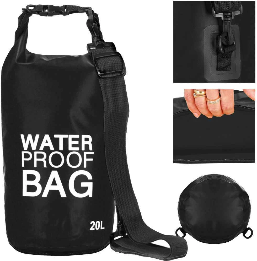 Springos Vandeniui atsparus vandens maišas 20L juodas PVC